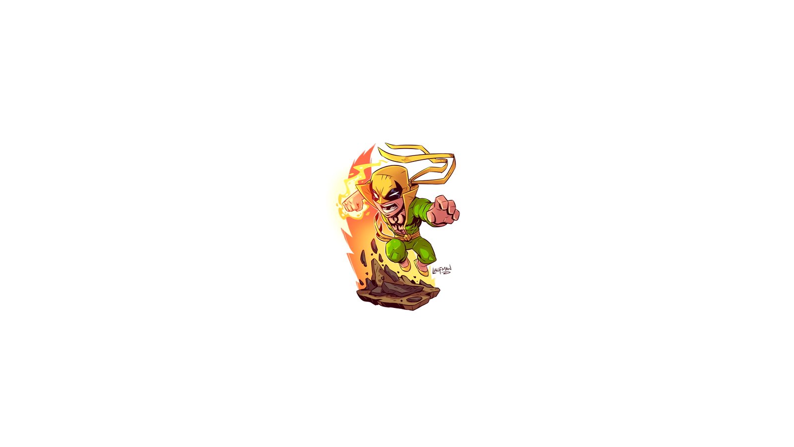 Marvel Cinematic Universe chibi minimalism Iron Fist Comics 2k 4k