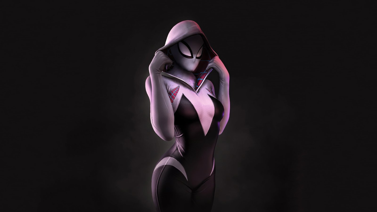 Spider Gwen artwork ArtStation superhero superheroines 2k 4k