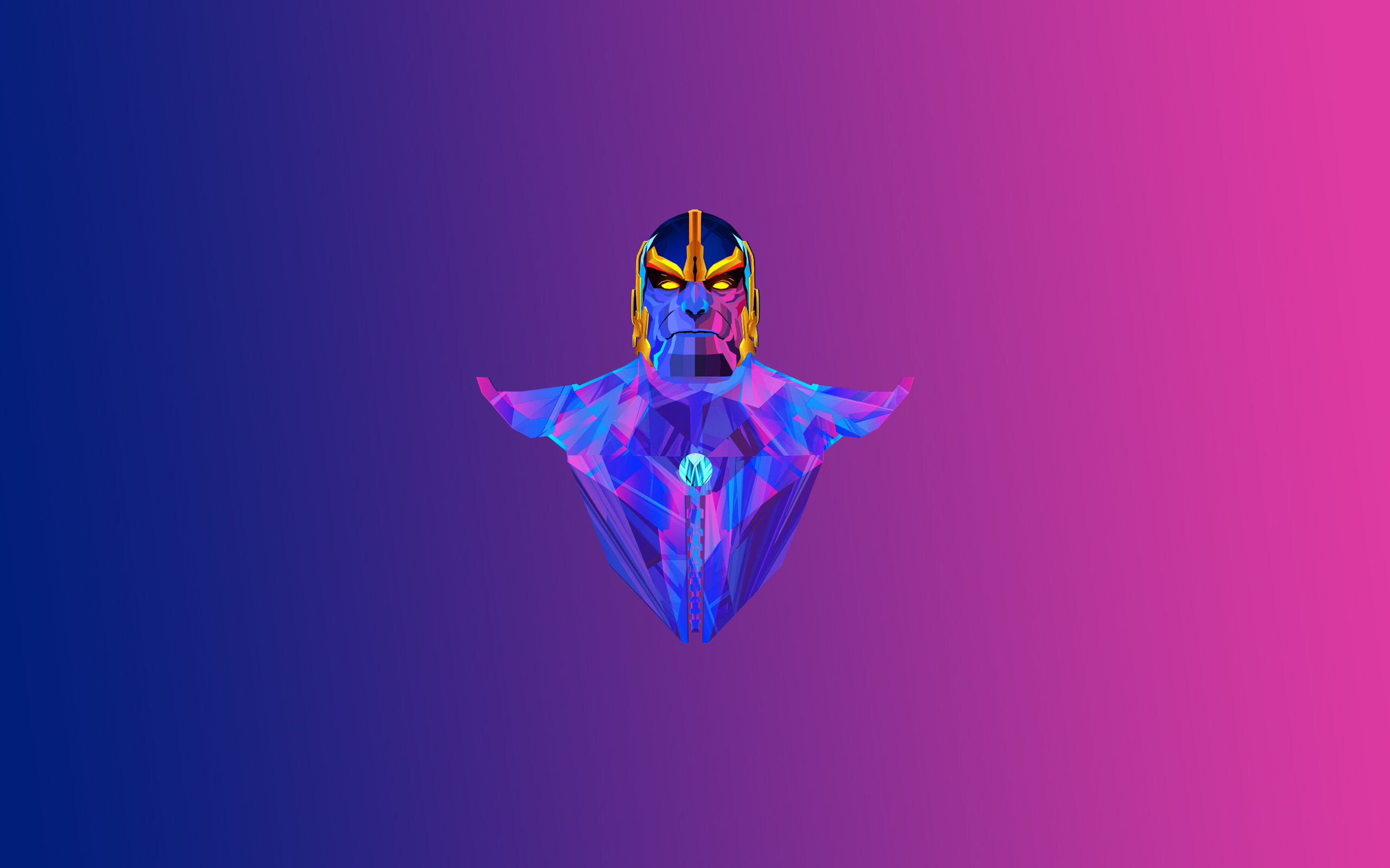thanos colorful minimalism hd artist behance superheroes 2k
