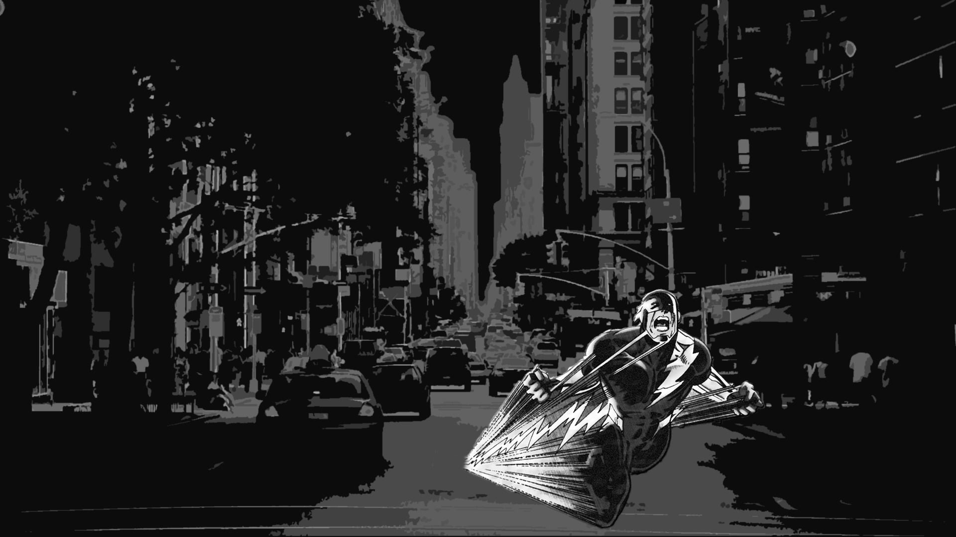 The Flash greyscale sketch comics comic books superhero DC Comics 2k