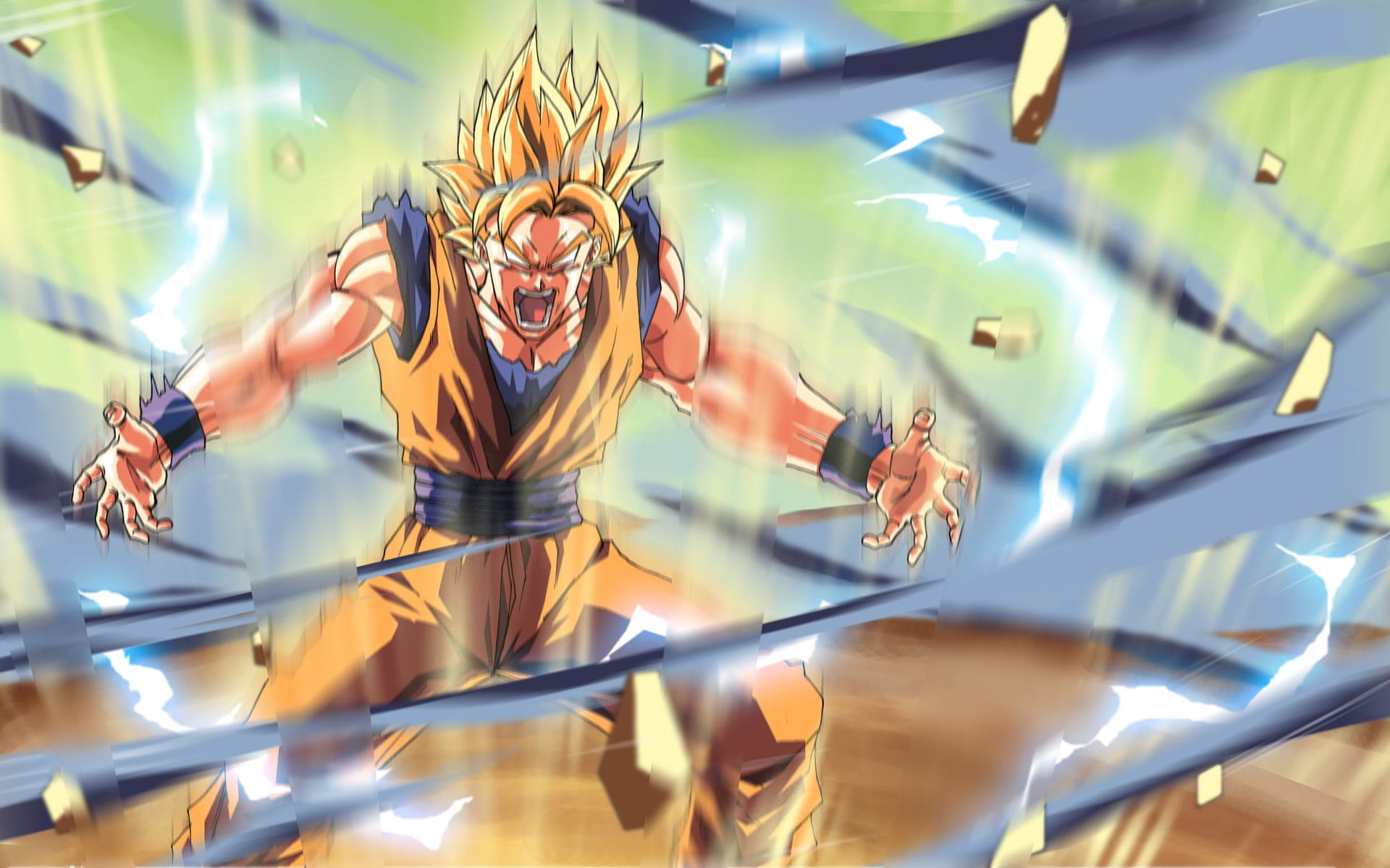 Dragon Ball Z Son Goku wallpaper anime Super Saiyan people 2k