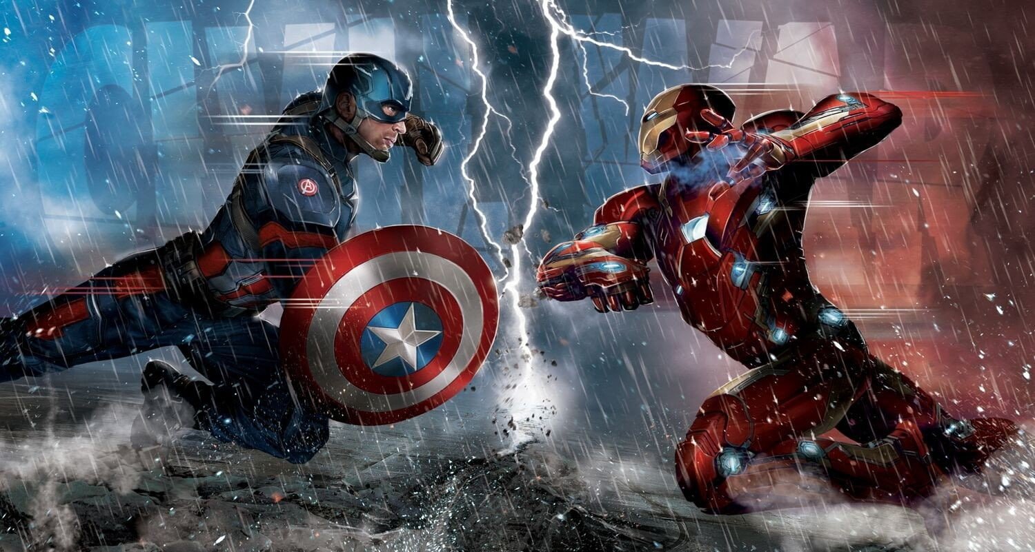 Iron Man Captain America Civil War concept art artwork 2k