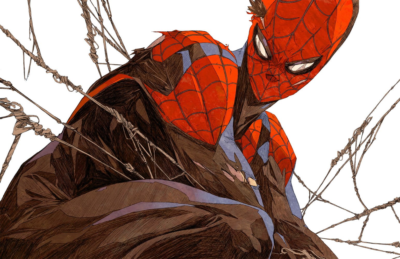 Spider Man artwork digital hero Peter Parker Chun Lo Marvel Cinematic Universe 2k