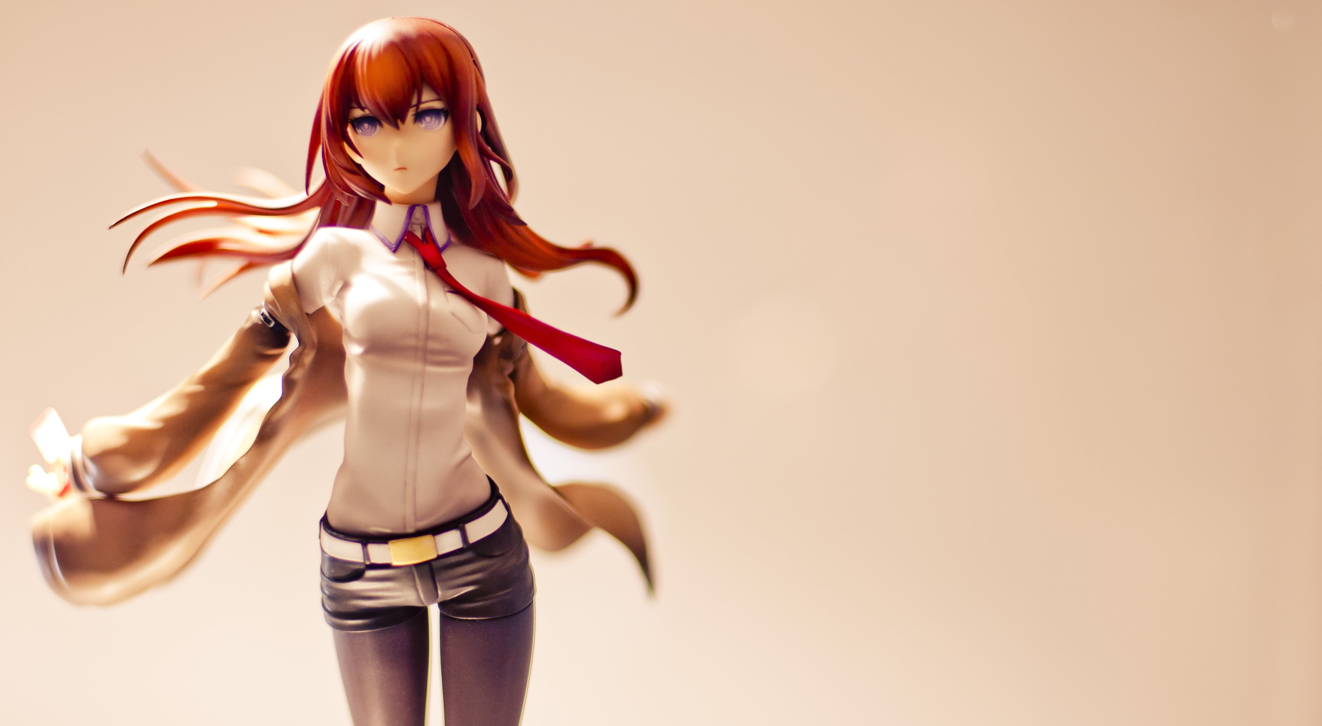 Steins Gate Steins;Gate Makise Kurisu anime girls tie studio shot 2k 4k
