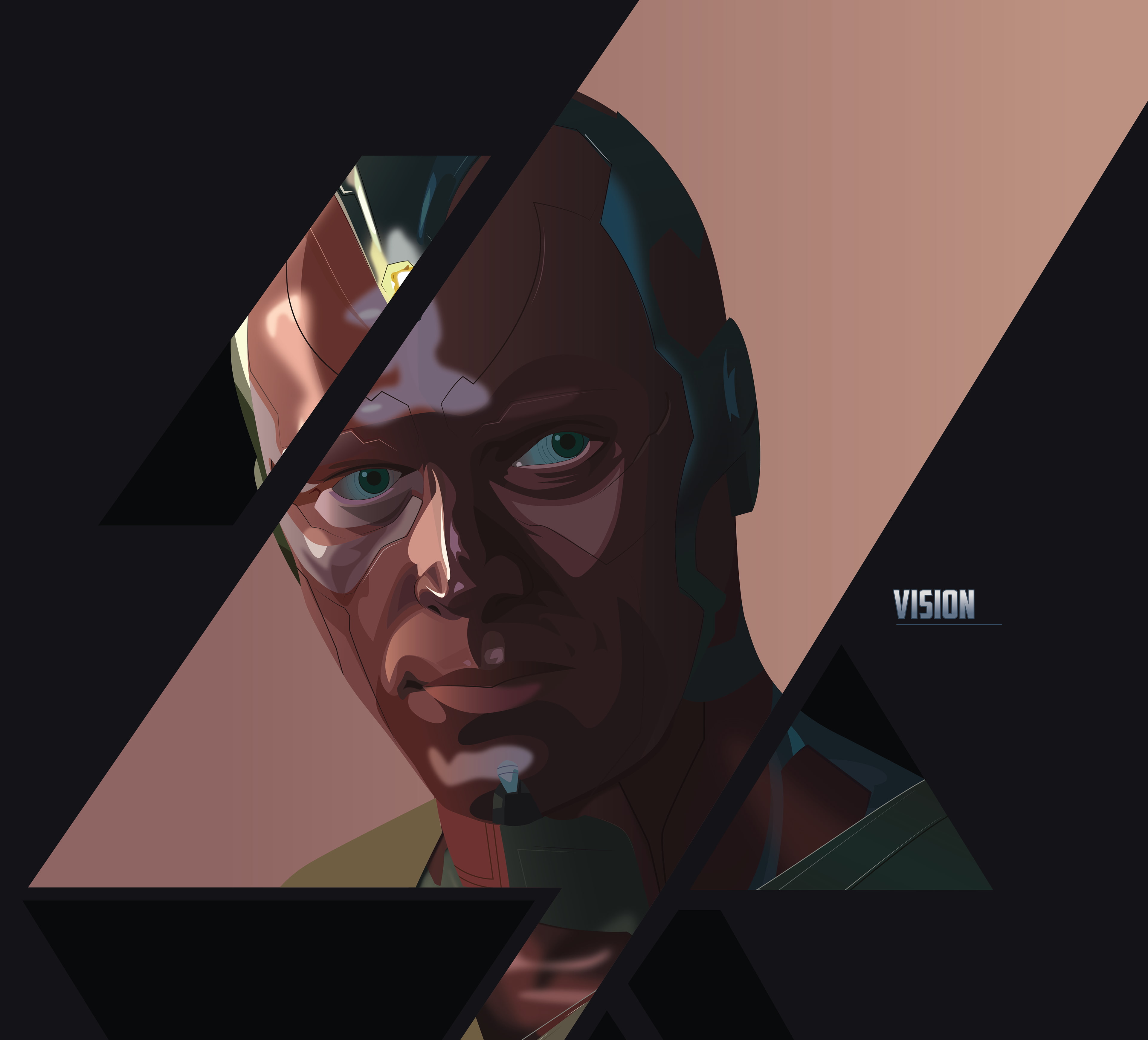 Superhero Vision Marvel Comics portrait headshot one person 2k 4k