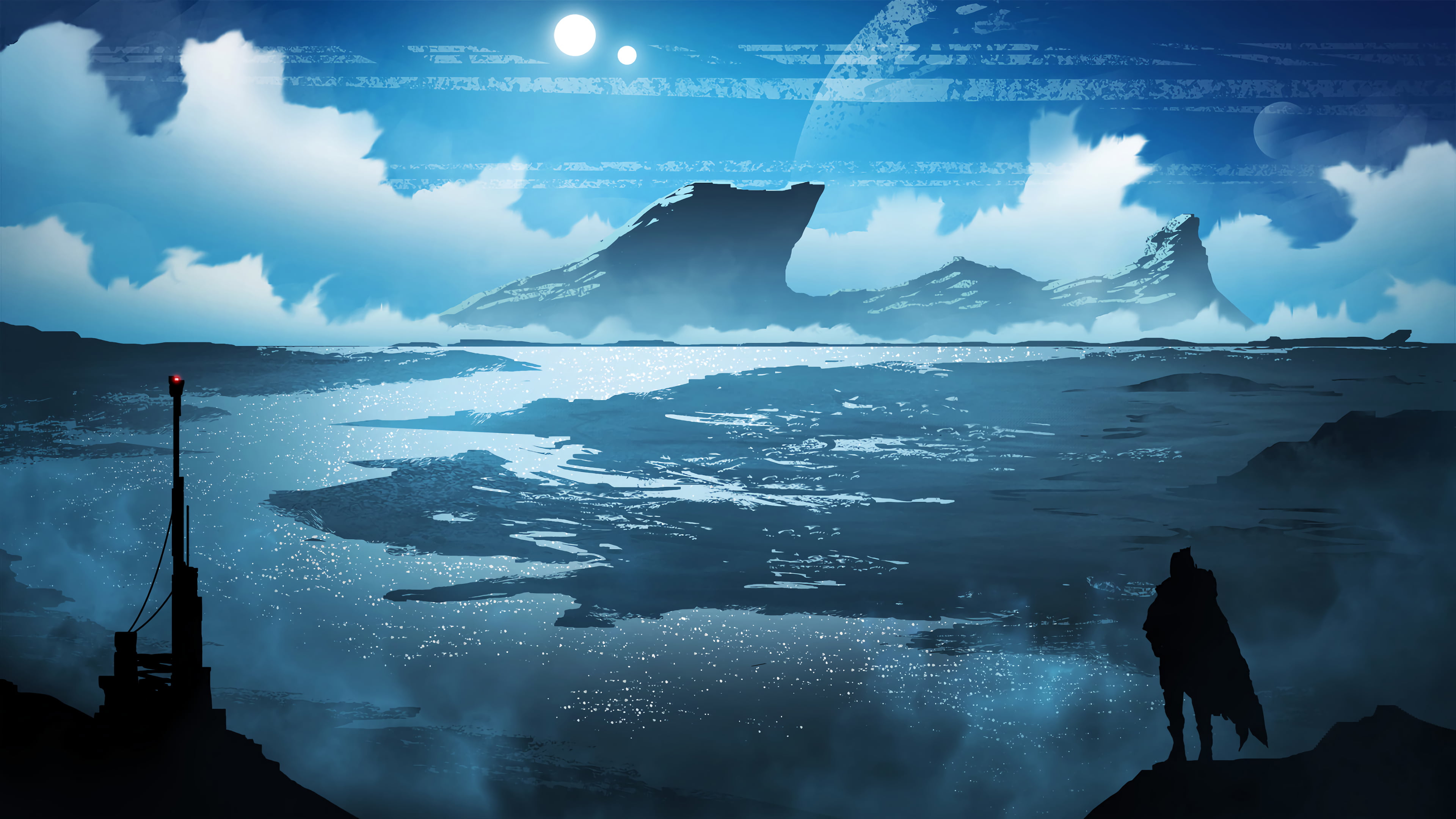 digital art artwork concept silhouette nature landscape 2k 4k