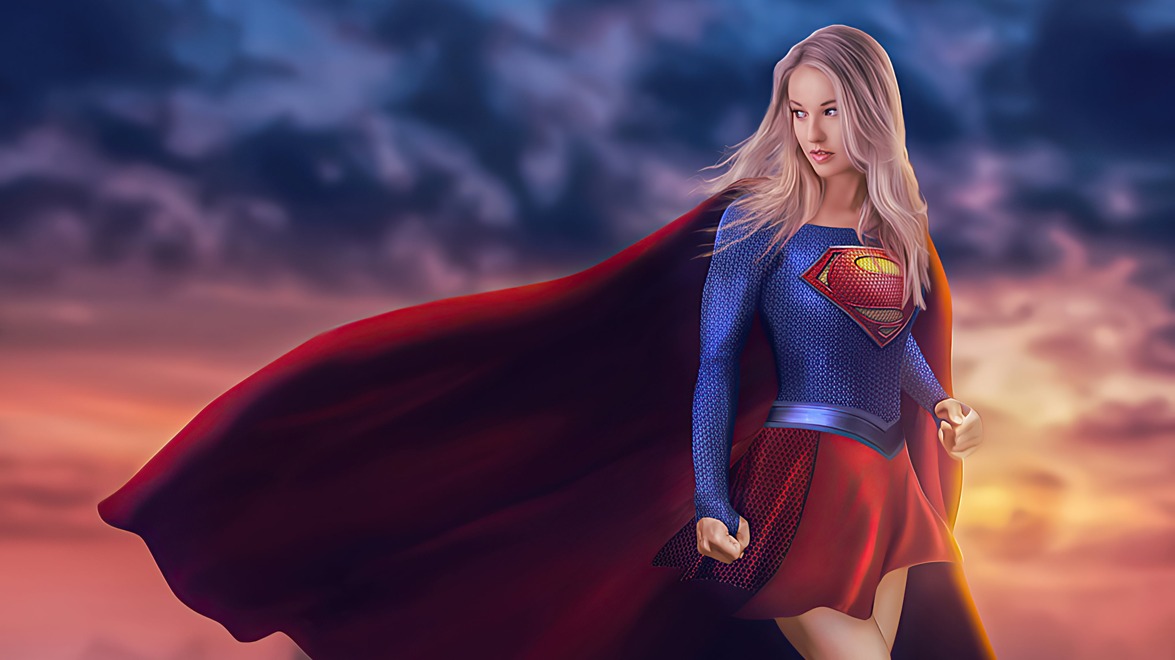 Supergirl superhero ArtStation cosplay artwork 2k 4k