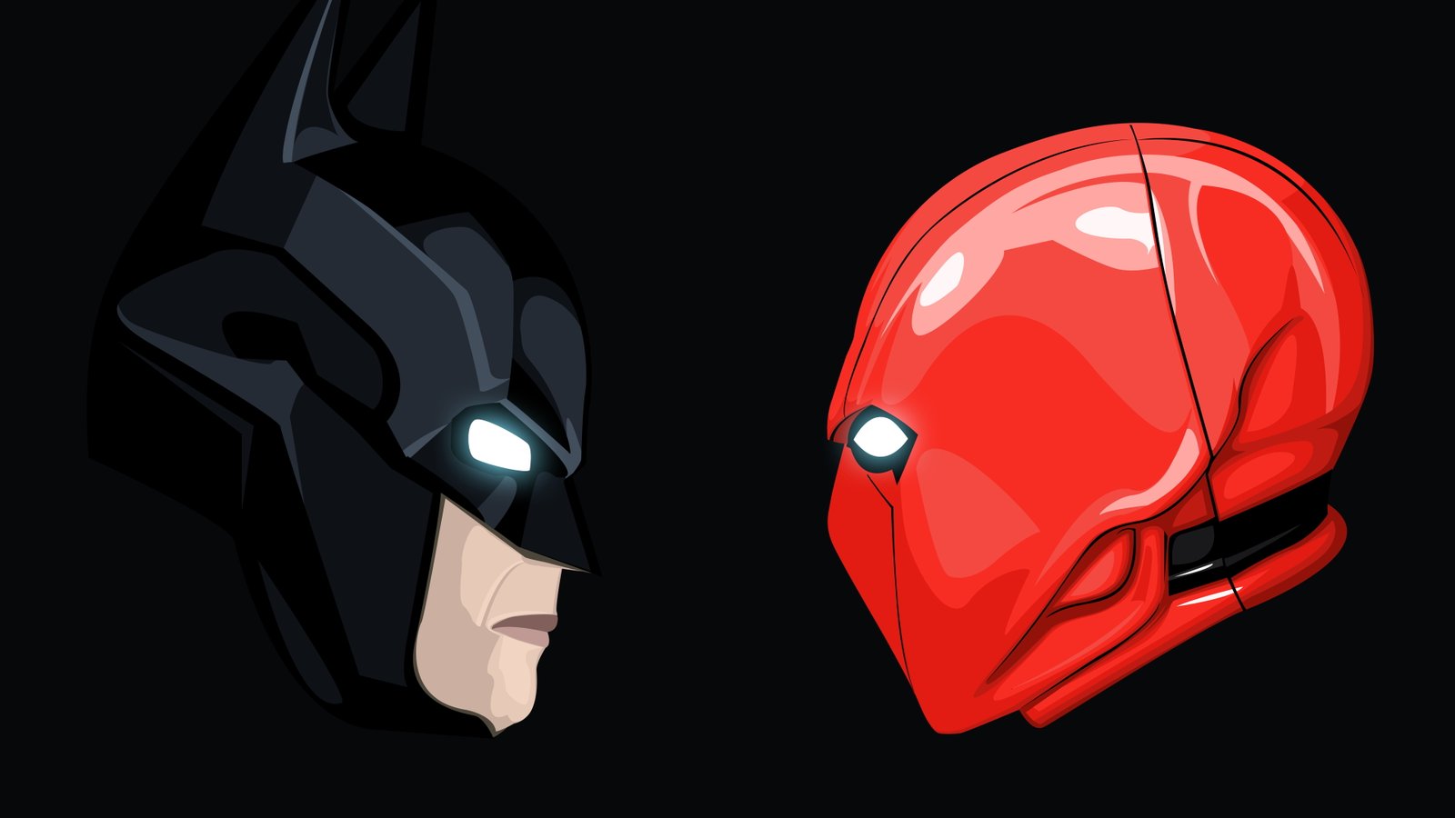 Batman Red Hood Minimal Artwork black background no people 2k 4k 5k 8k