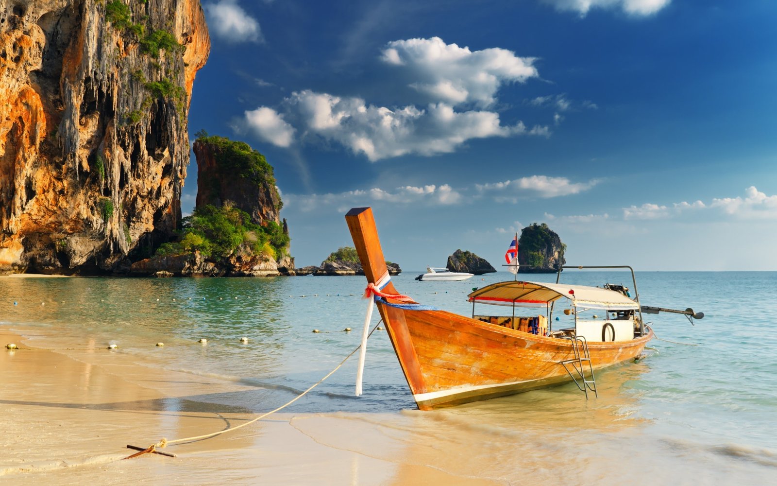 coast beach nature sea boat 2k