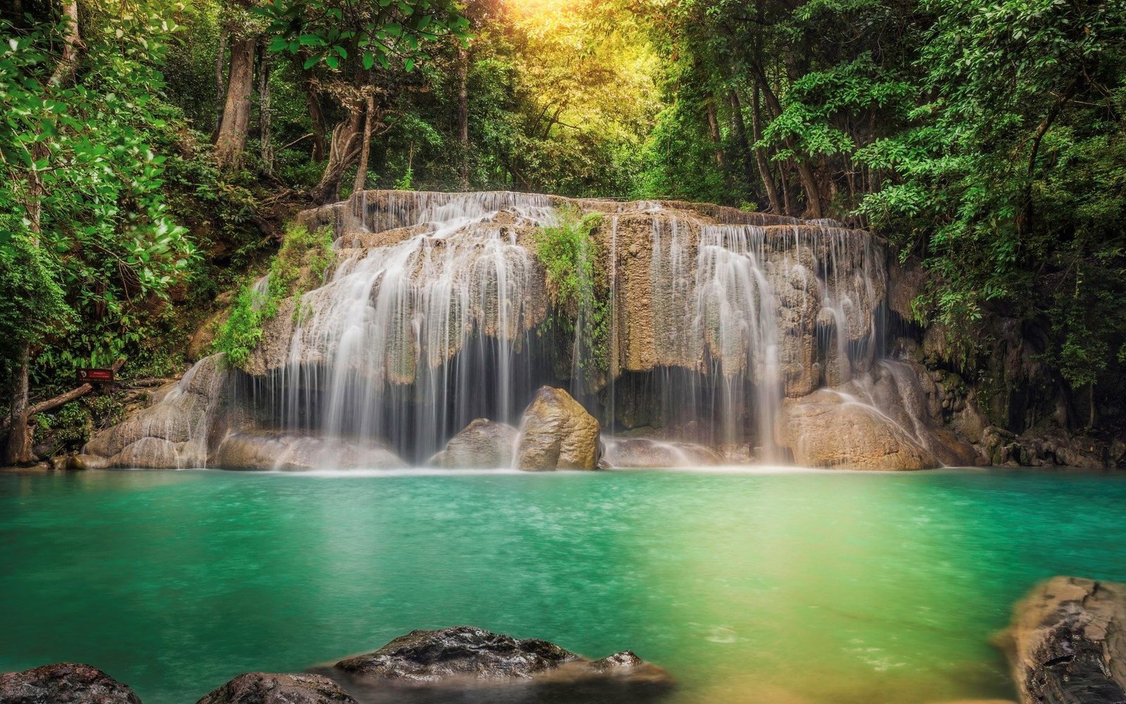 full hd nature water waterfall scenics 2k