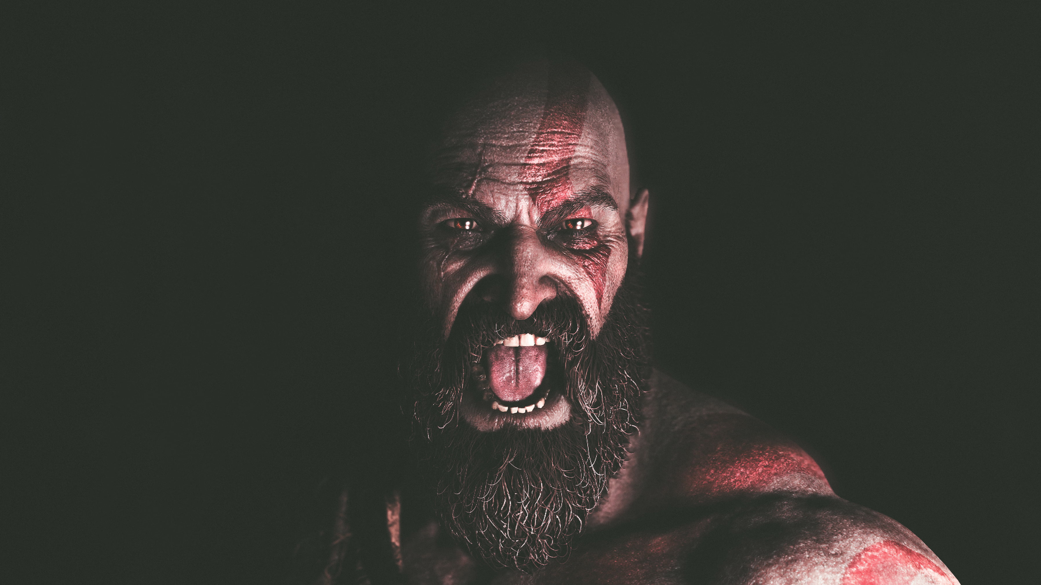 kratos god of war 4 games ps hd mouth open 2k 4k