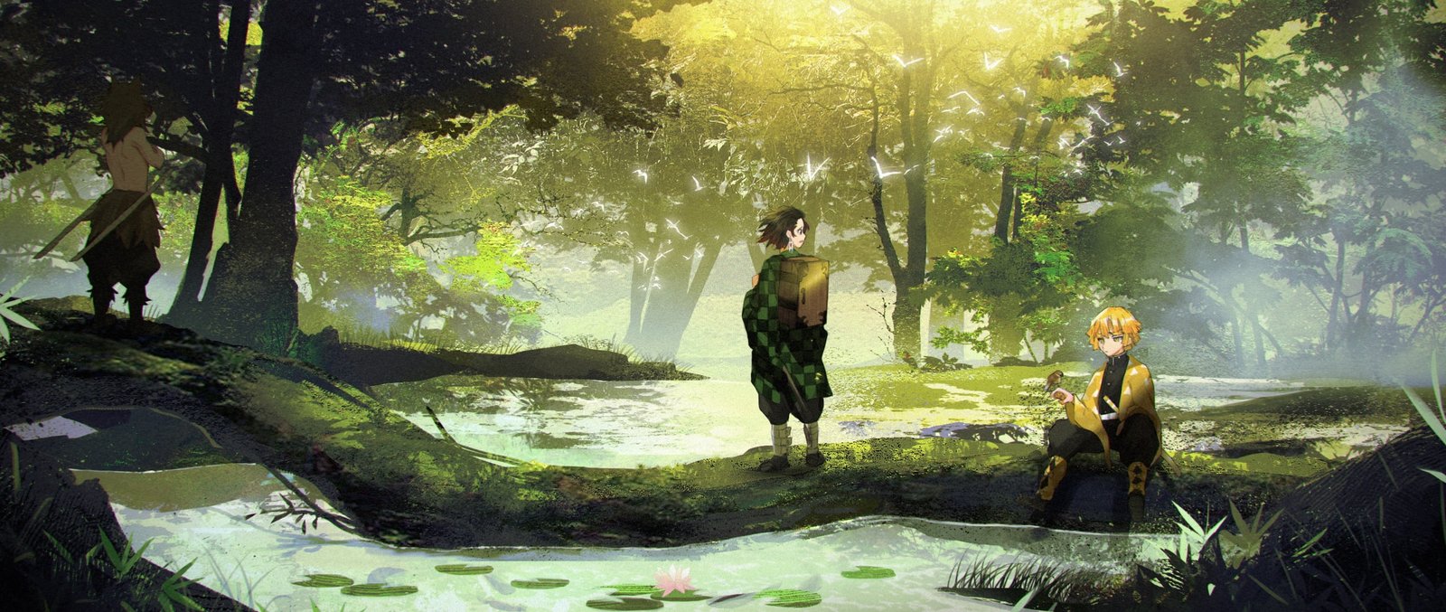 Anime Demon Slayer Kimetsu no Yaiba Inosuke Hashibira Tanjirou Kamado 2k