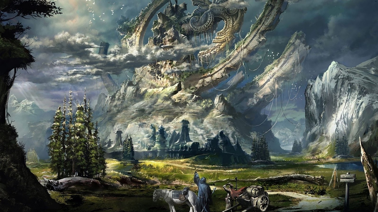 art artwork fantasy landscape nature scenery beauty in 2k