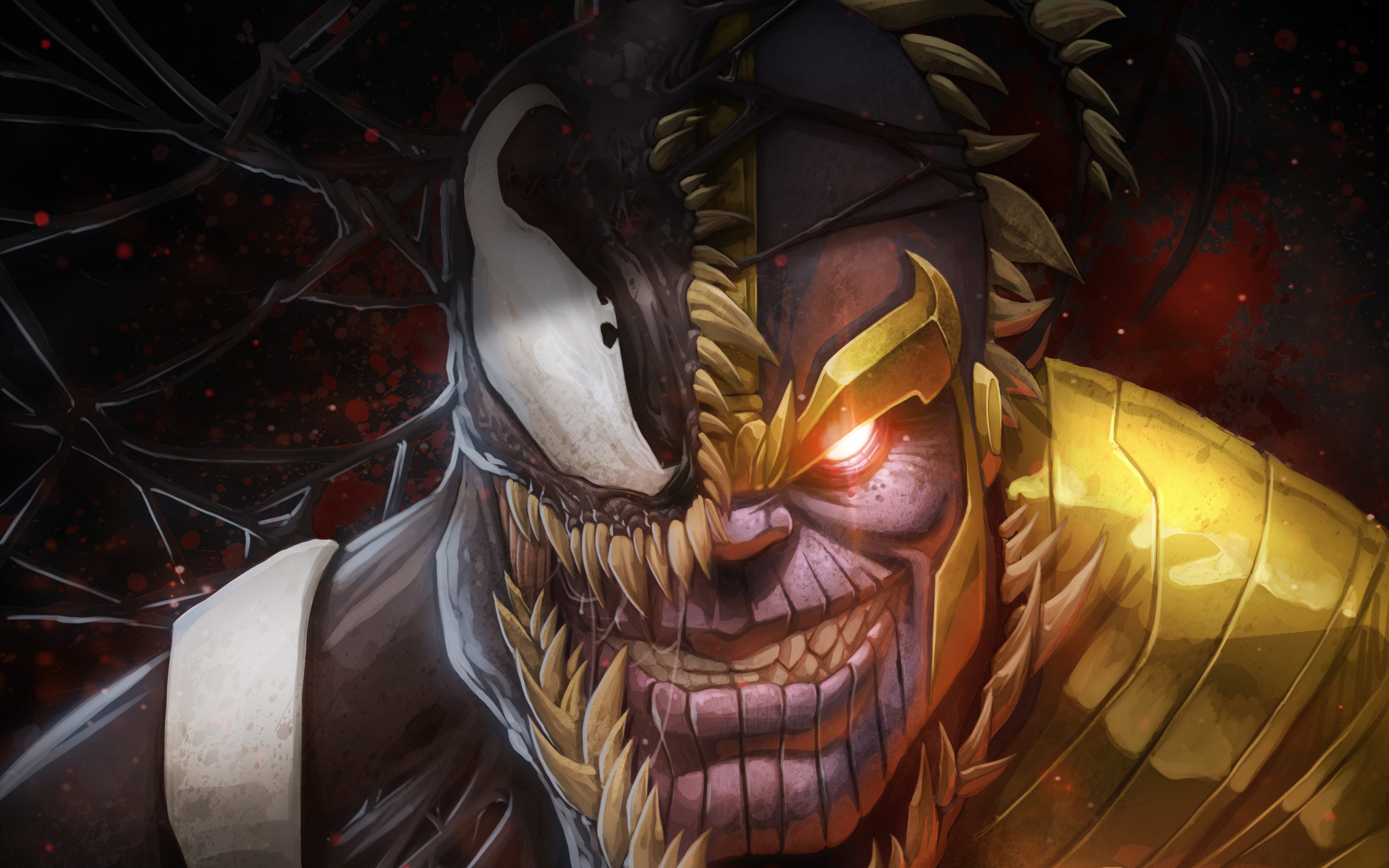 artwork HD venom Thanos 2k