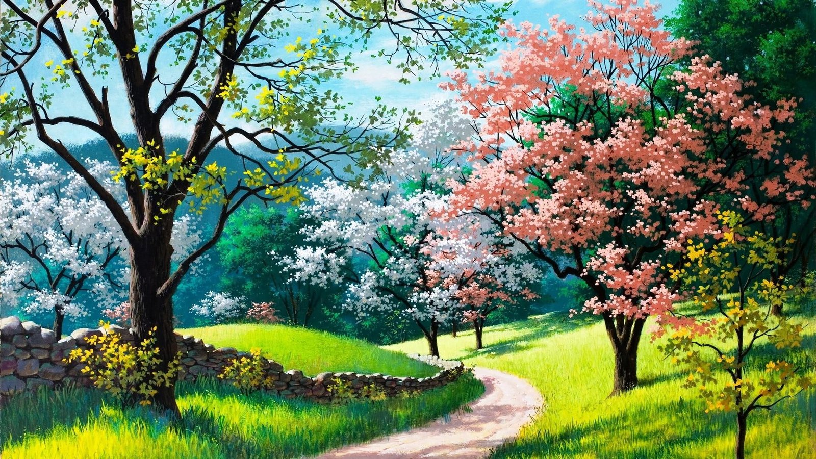 cherry blossom tree summer life nature spring flower 2k