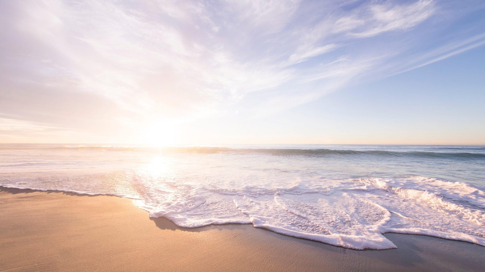 coast sand sandy beach sunrise water sunlight cloud wind wave 2k 4k