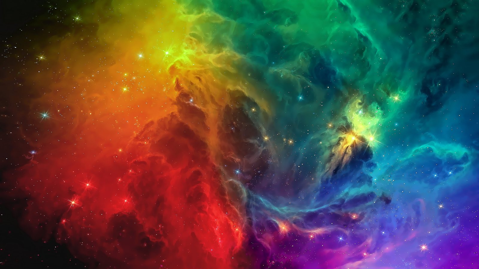 multicolored galaxy illustration space stars universe spacescapes 2k 4k