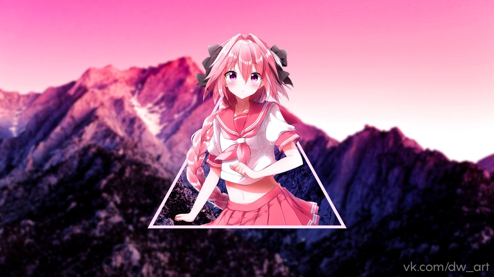Astolfo Fate Apocrypha Rider of Black anime girls 2k 4k