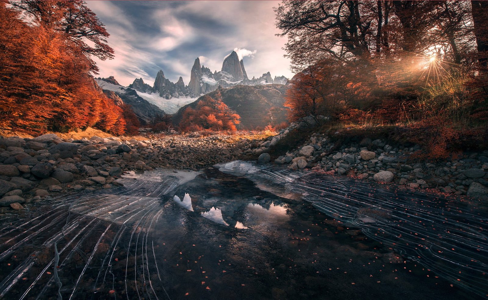 mountain peak body of water and photo nature landscape 2k