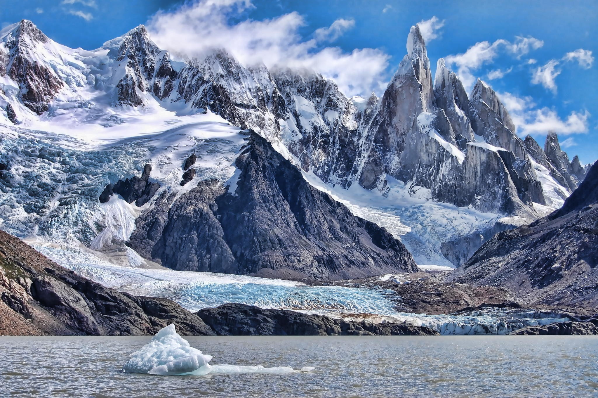 nature glacier Cerro Torre snow mountains ice Patagonia 2k