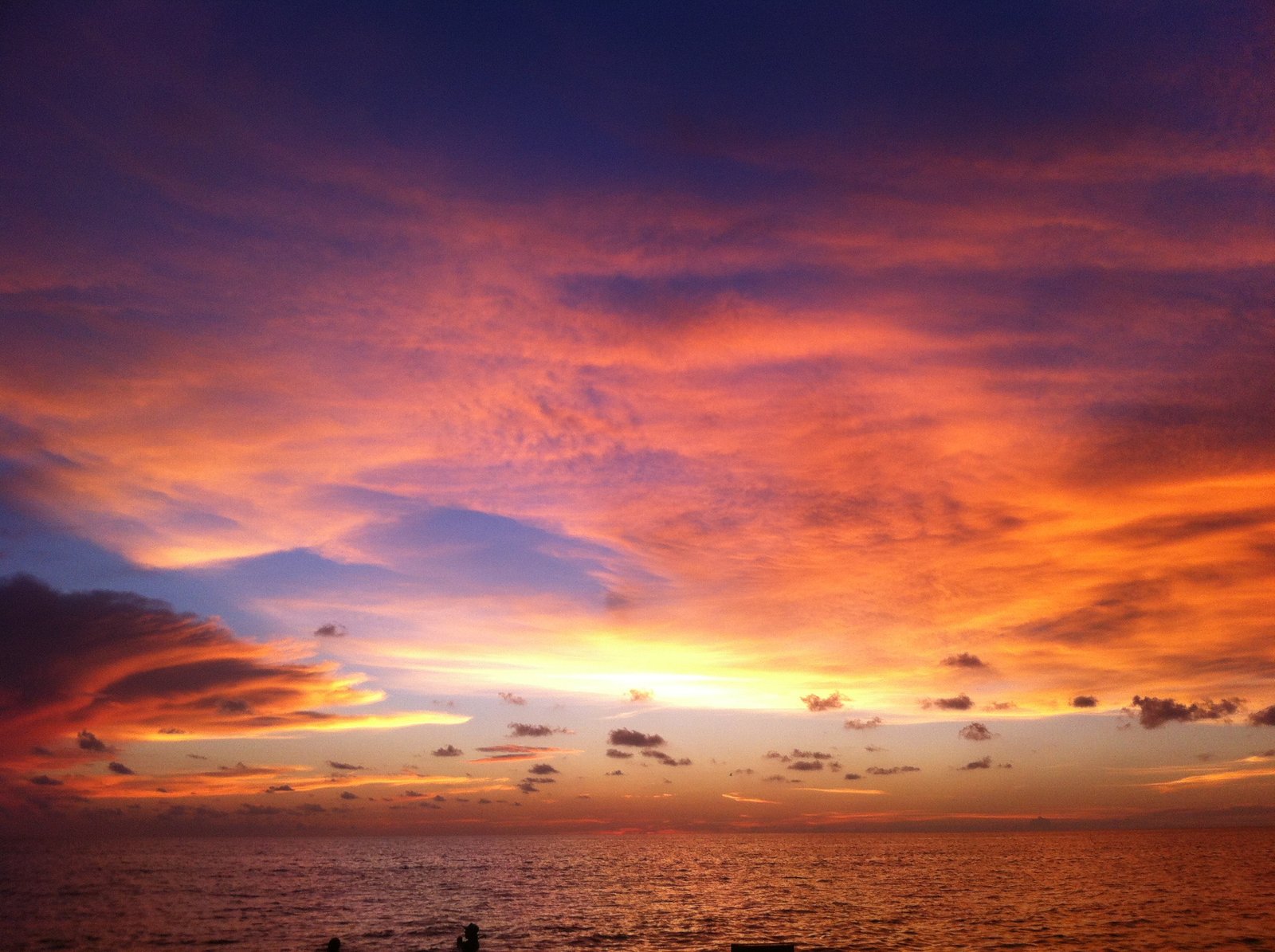 atardecer playa cielo mar beach sol arena costa paisaje 2k