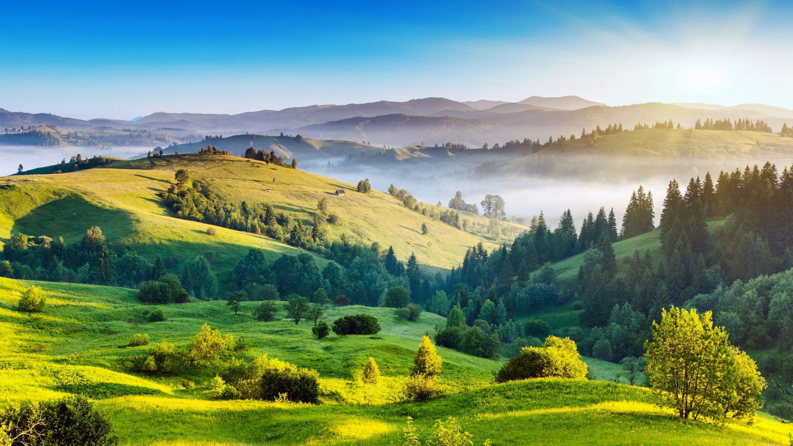 field carpathians carpathian mountain rural misty europe 2k 4k