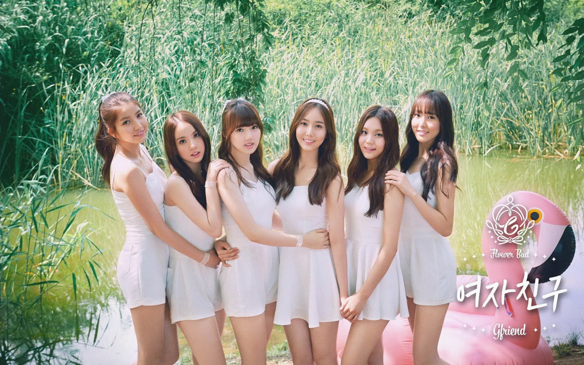 Korean Beauty Singers GFriend Photo Wallpaper 15 women s white sleeveless mini dresses 2k