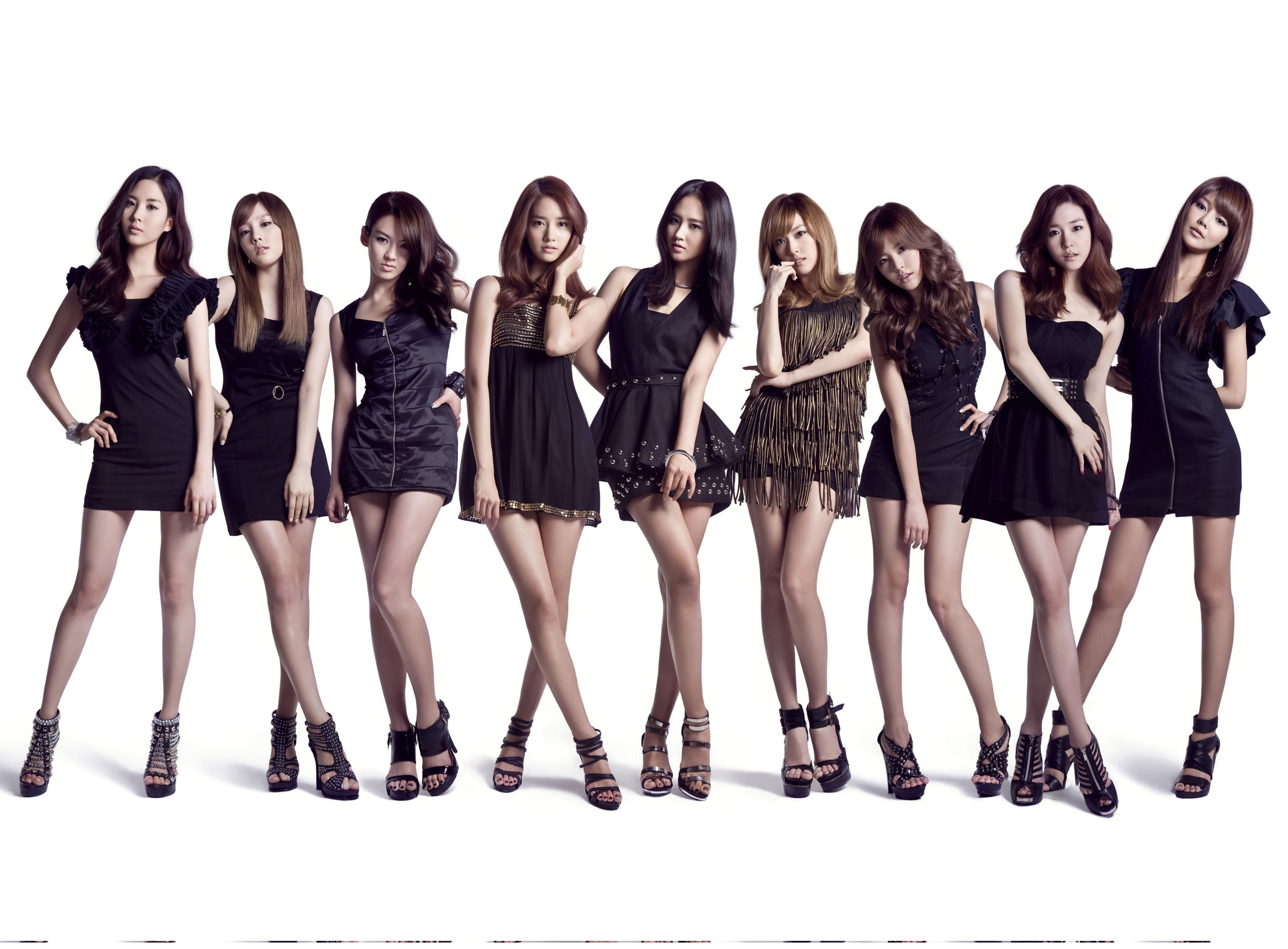 legs women girls generation snsd high heels asians korean black dress music bands bracelets Entertainment Music HD Art 2k