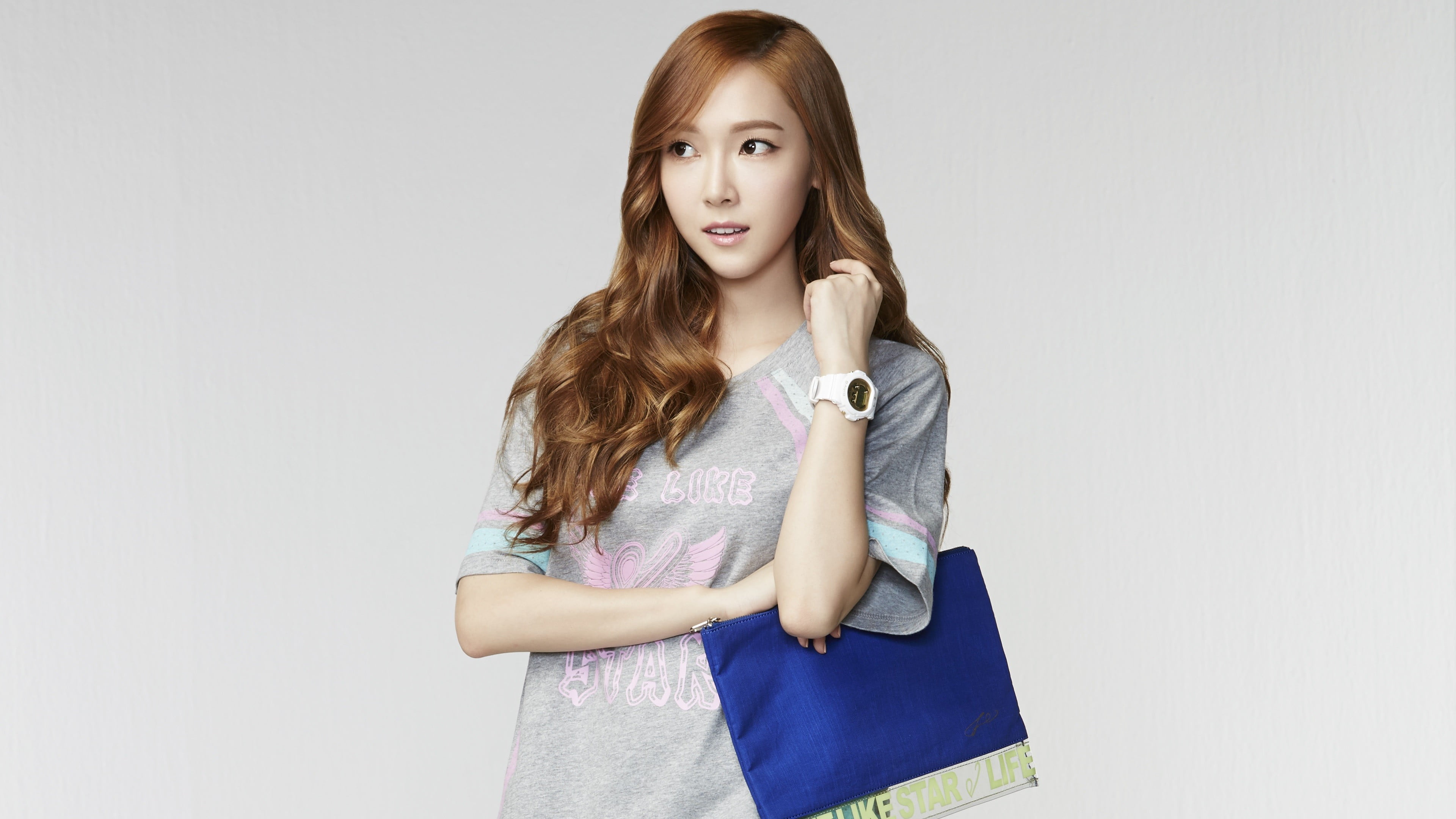 SNSD Jessica Jung Asian women model Korean simple background 2k 4k