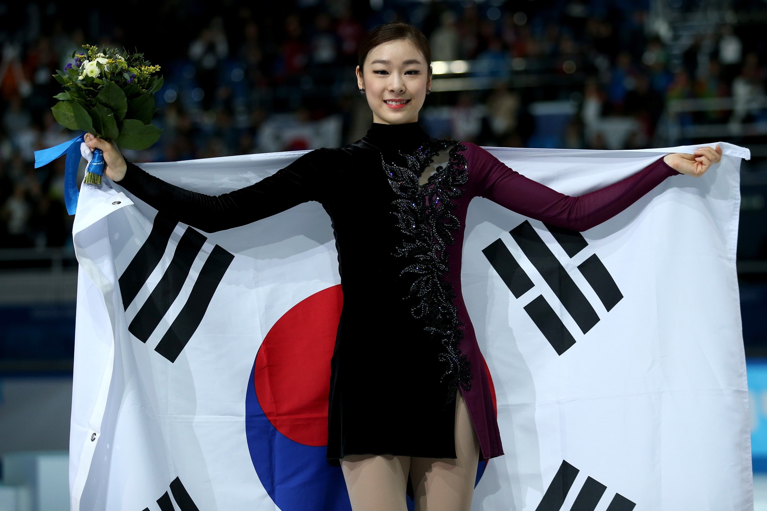 South Korea flag Asian Korean figure skating kim Yun A 2k