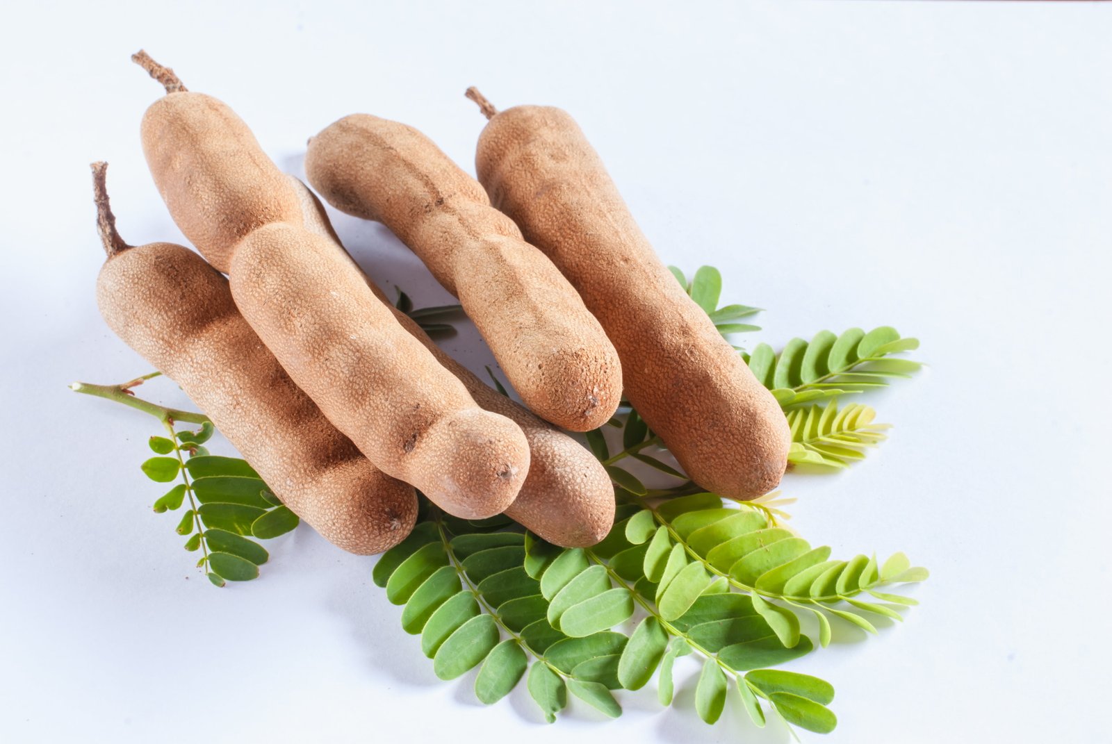 five brown tamarinds fruits food fresh natural tropical 2k 4k