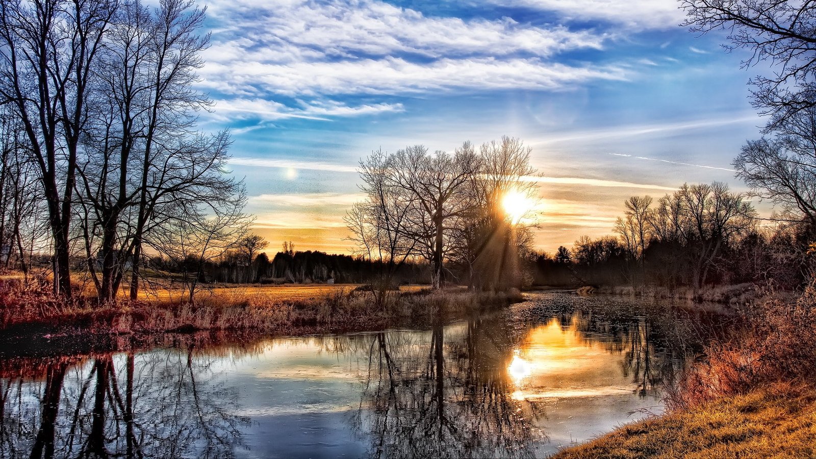 hd image of nature for pc sky reflection water 2k