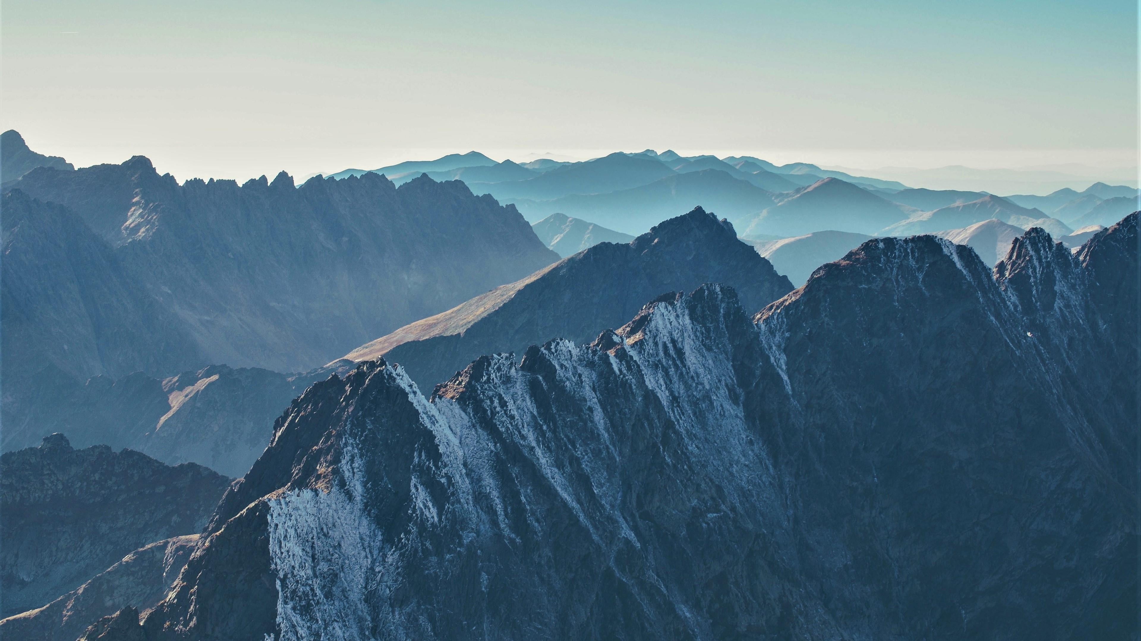 mountain range ridge sky ar te high tatras massif slovakia 2k 4k