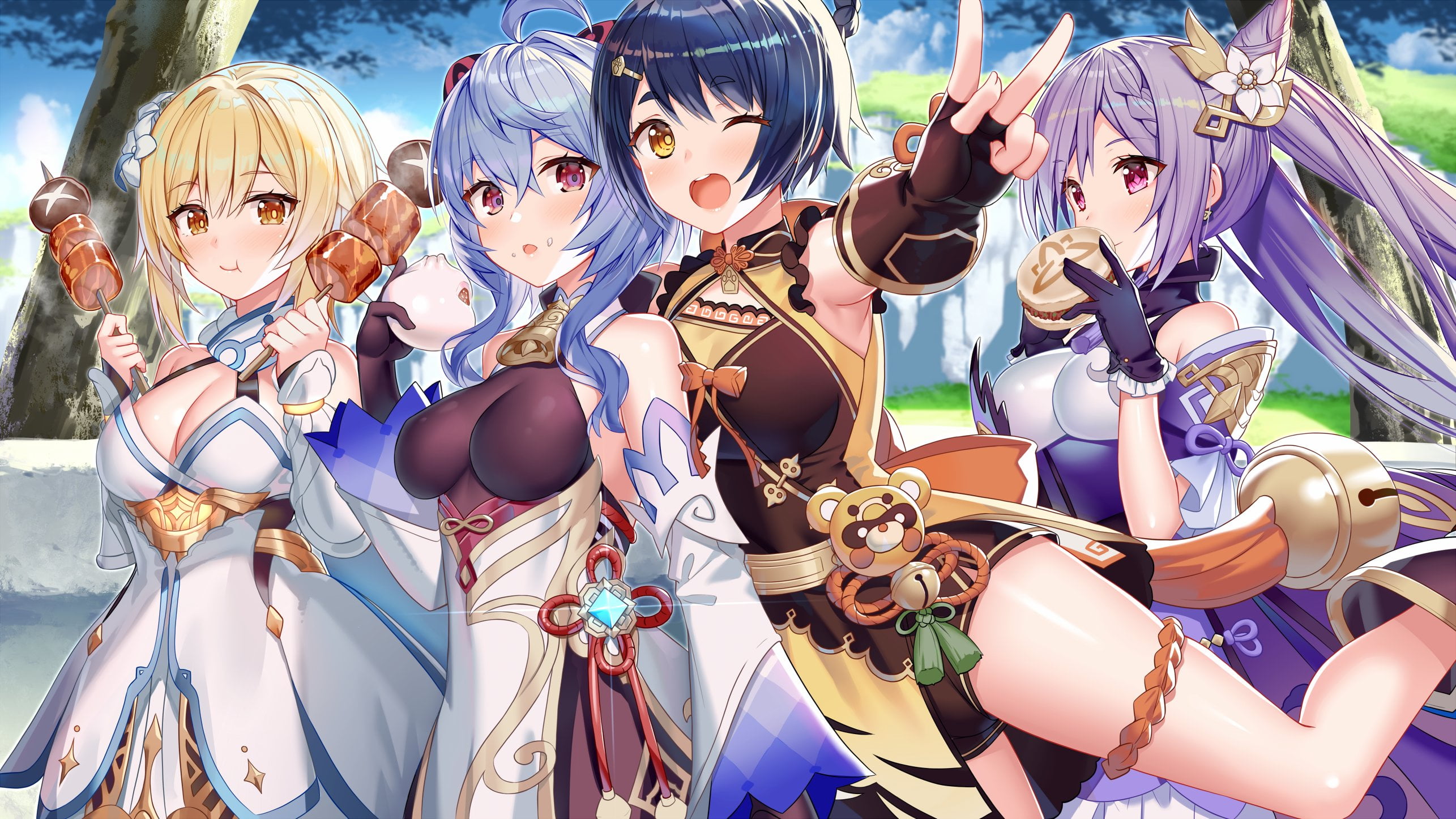 anime girls Genshin Impact Ganyu keqing genshin impact 2k