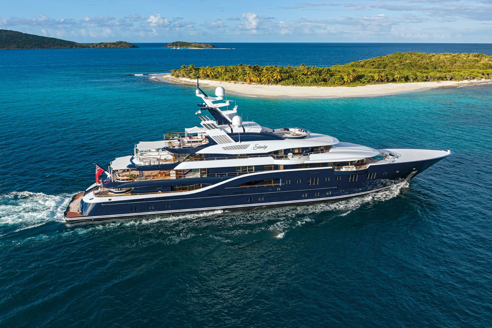 white and blue cruse ship sea beach Islands landscape palm trees 2k