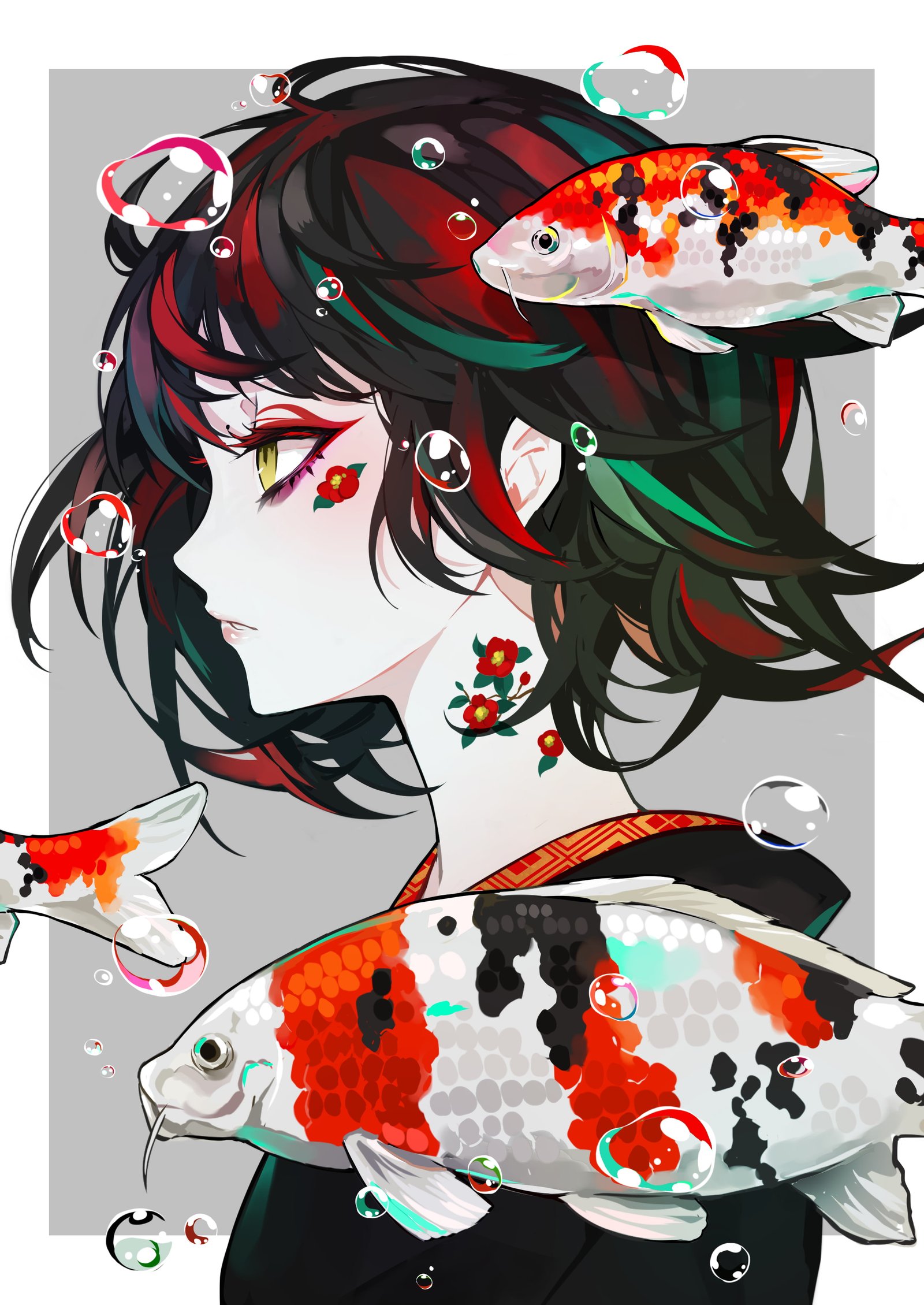 women anime girls portrait display artwork digital art 2k