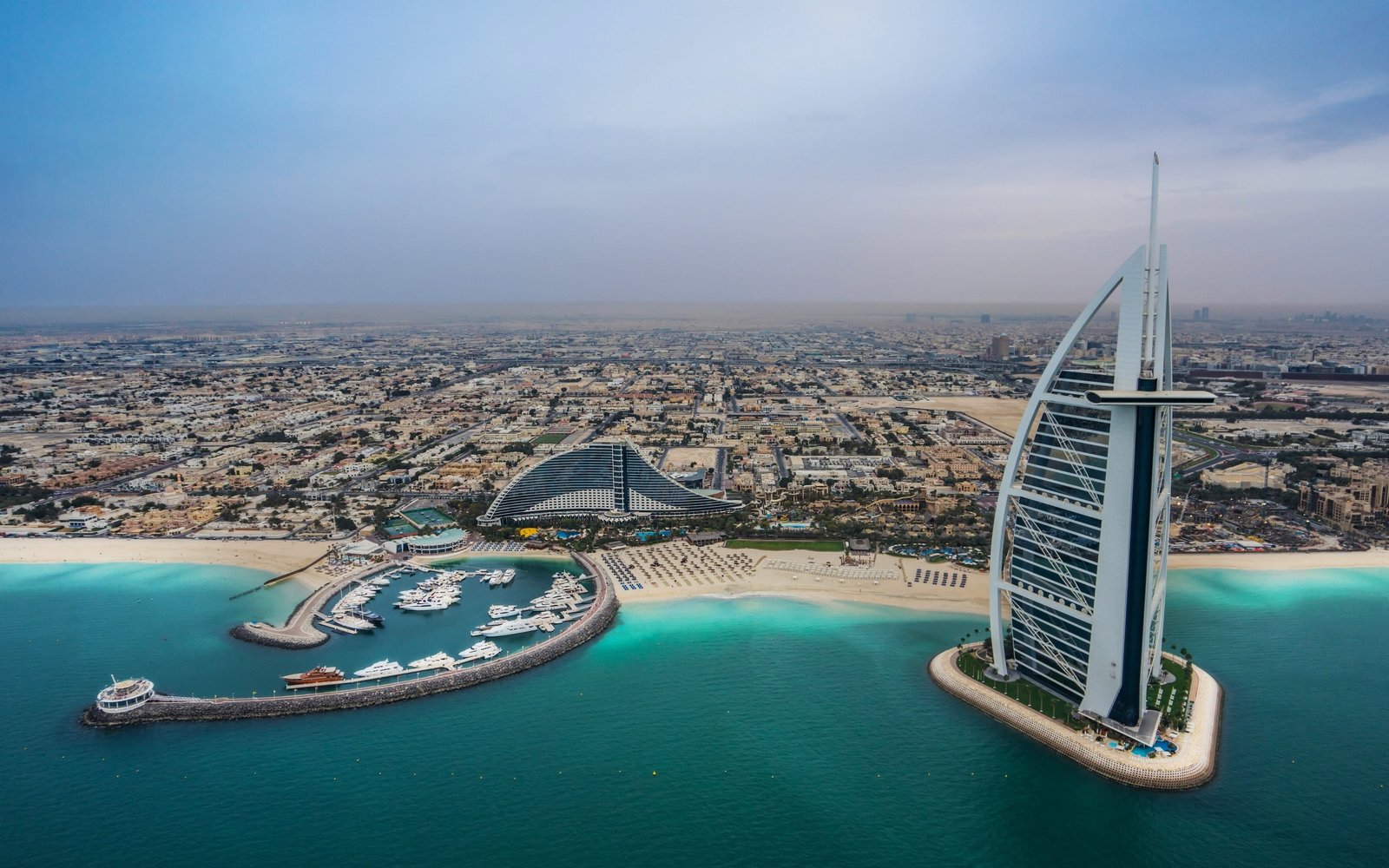 Persian Gulf Dubai burj al arab beach panorama bay hd Jumeirah Beach Hotel 2k