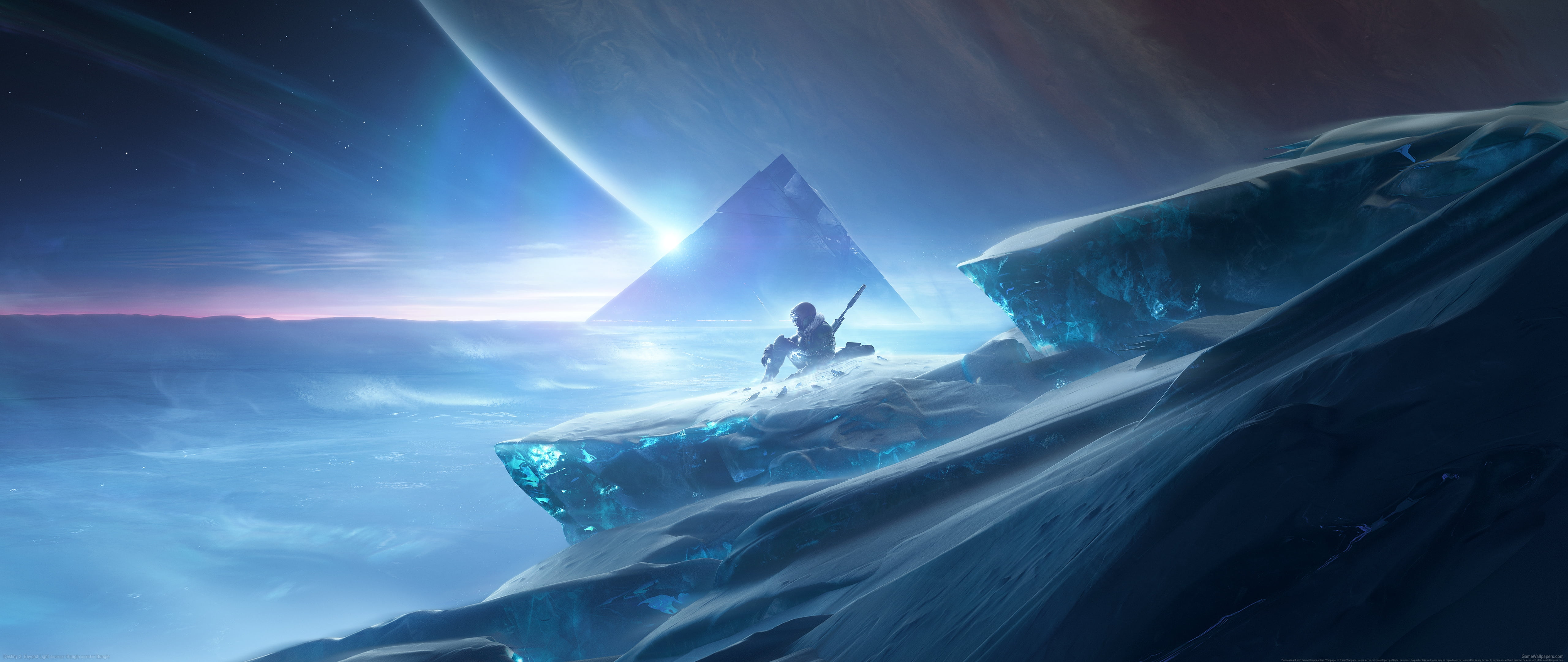 video games game art digital pyramid ice space 2k 4k 5k