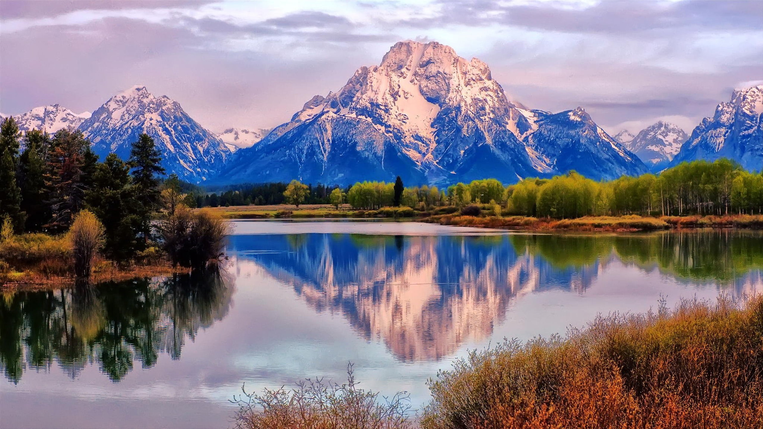 Wyoming Grand Teton National Park Mount River Snake Nature Landscape Wallpapers Hd 2k