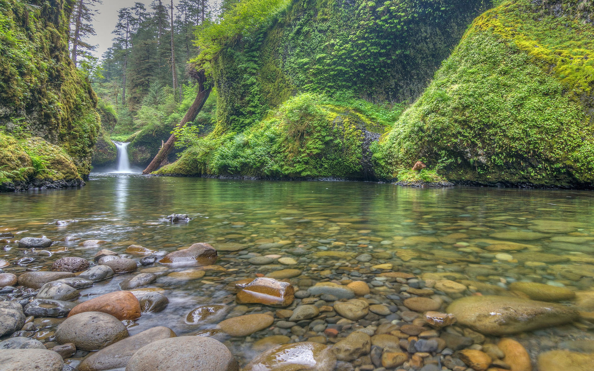 Columbia River Gorge Punchbowl Falls Waterfalls Stones Rivers Usa Wallpapers Hd Images For Desktop And Mobile 2k