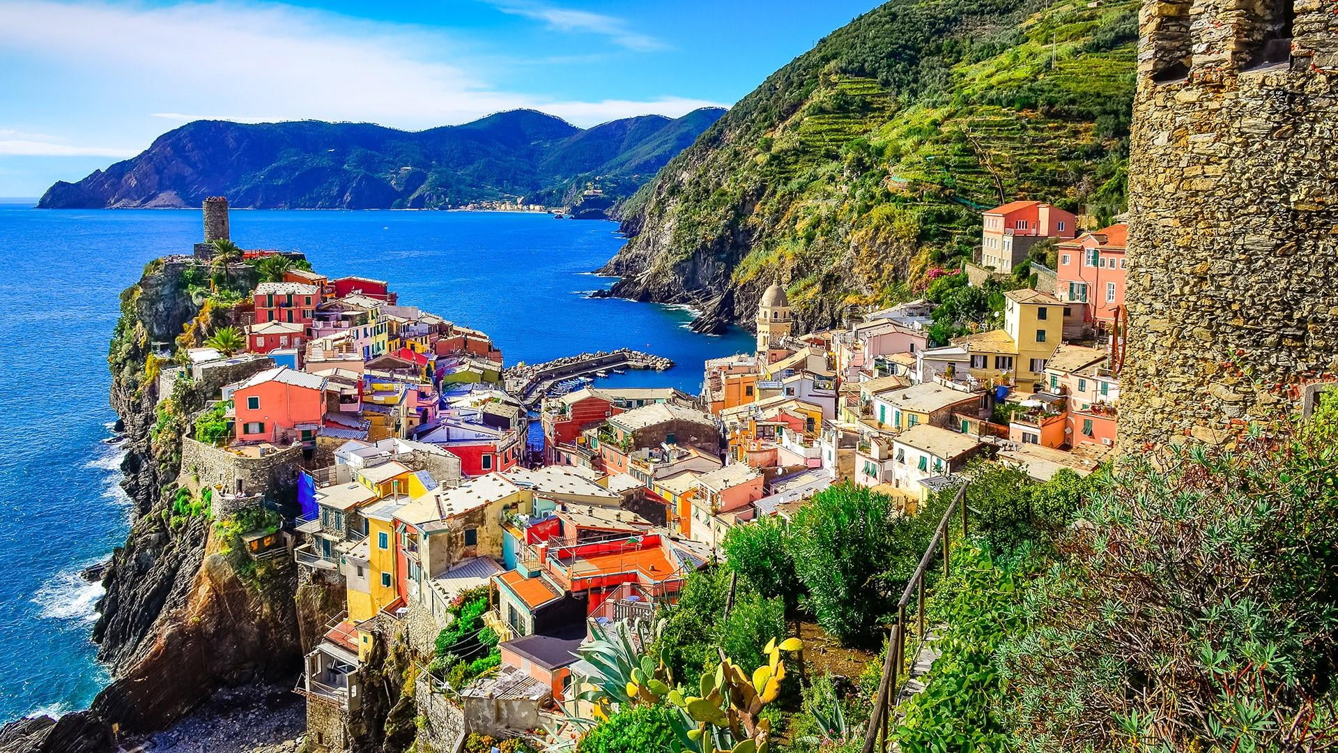 destination doria castle landscape mediterranean sea coastline 2k