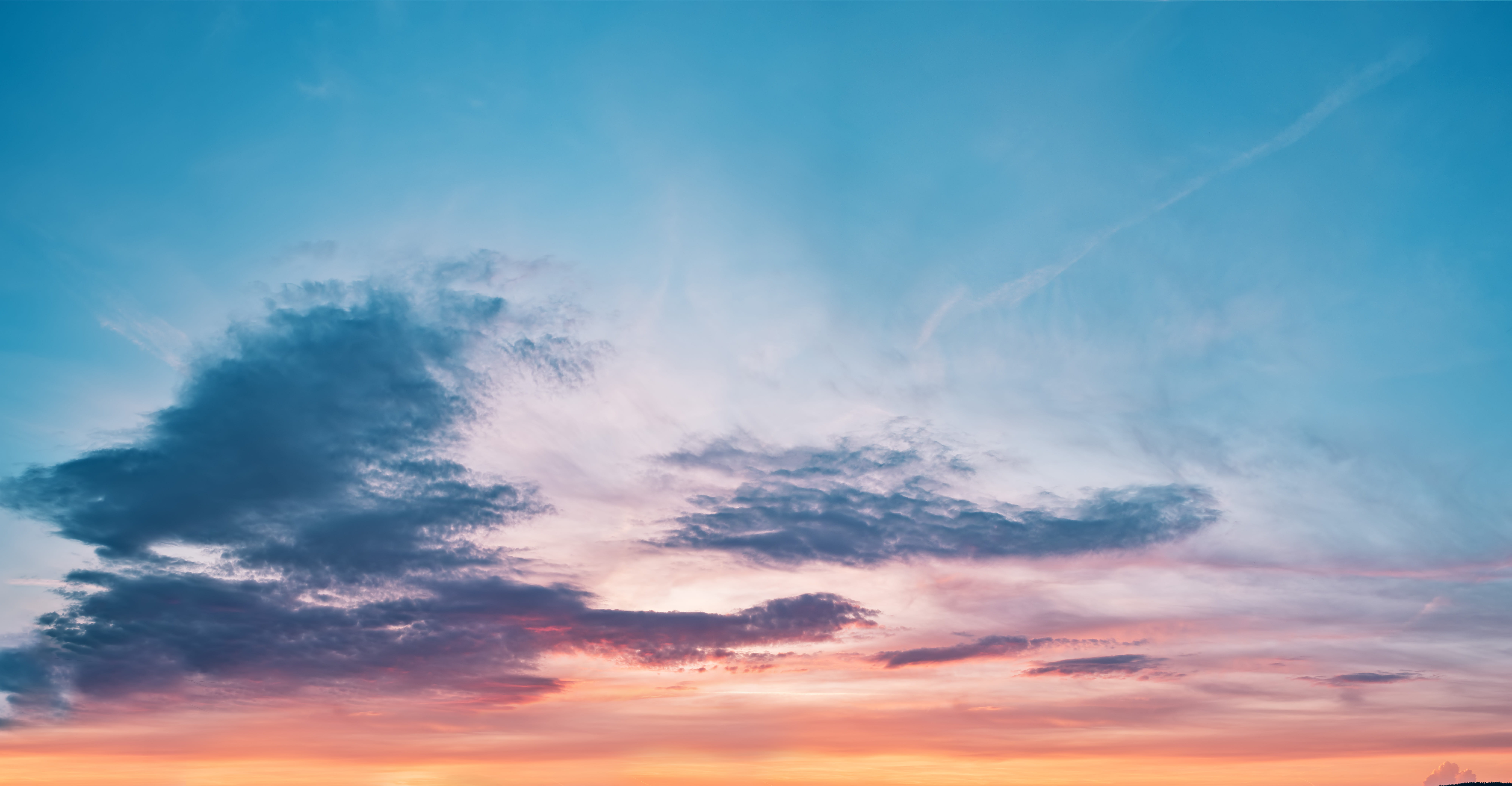 photo of blue and orange sky skies clouds pink nature 2k 4k 5k 8k