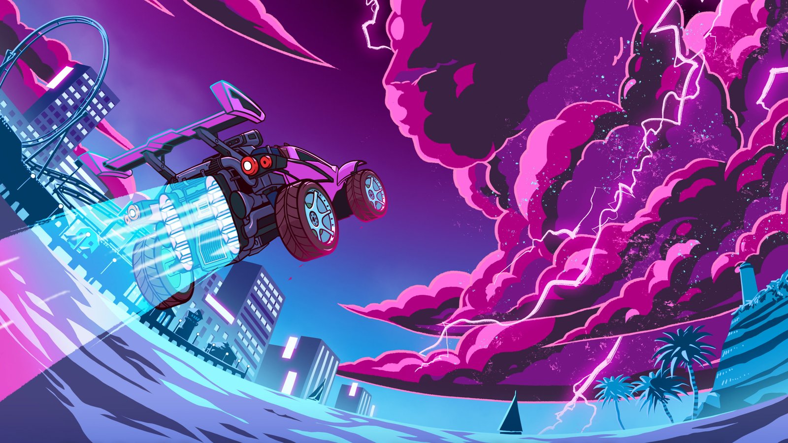rocket league games hd monstercat digital art 2k