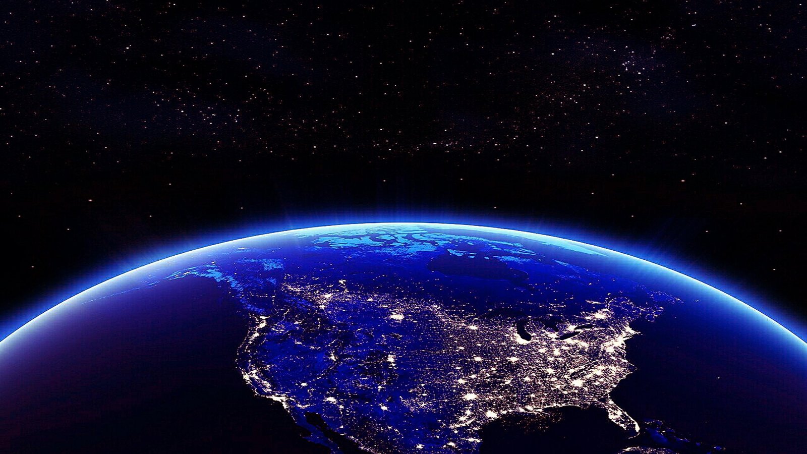 Earth North America In The Night View From Space Wallpaper For Mobile Phones Tablet And Laptop 2k 4k