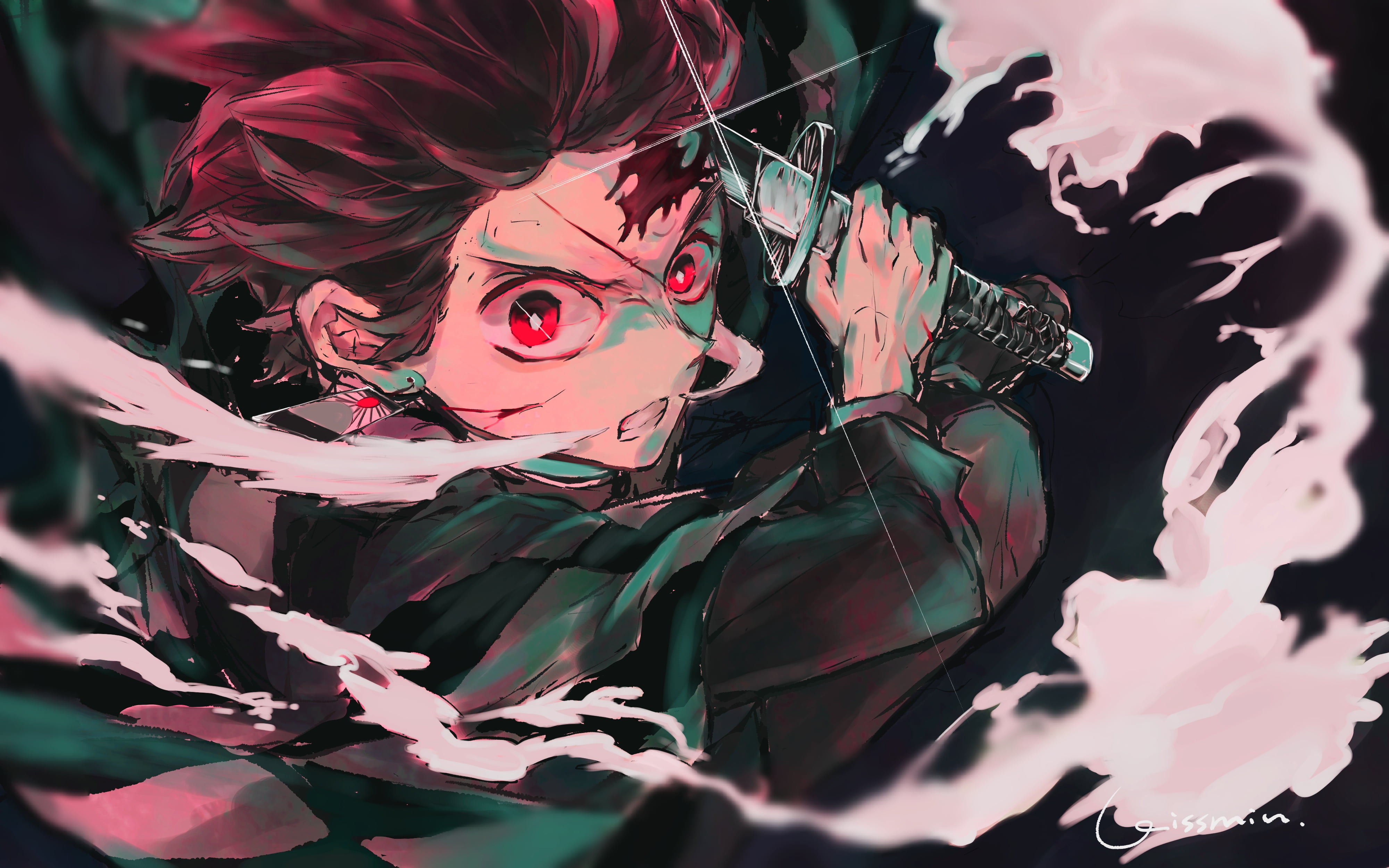 Anime Demon Slayer Kimetsu no Yaiba Boy Tanjirou Kamado 2k 4k