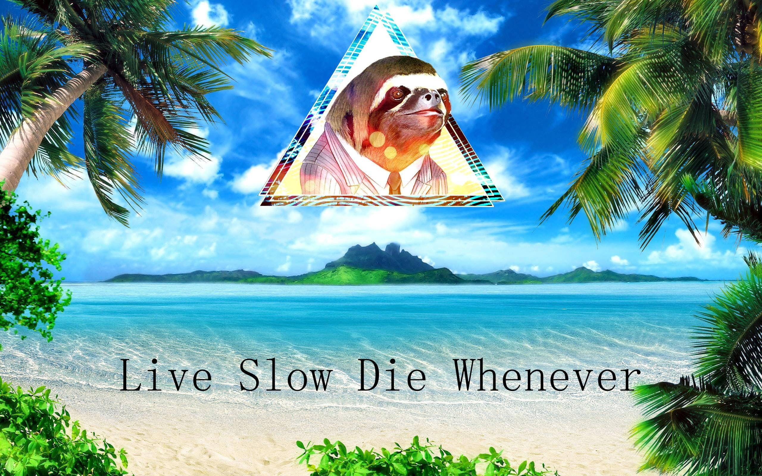 beach with live slow die whenever text overlay motivational 2k