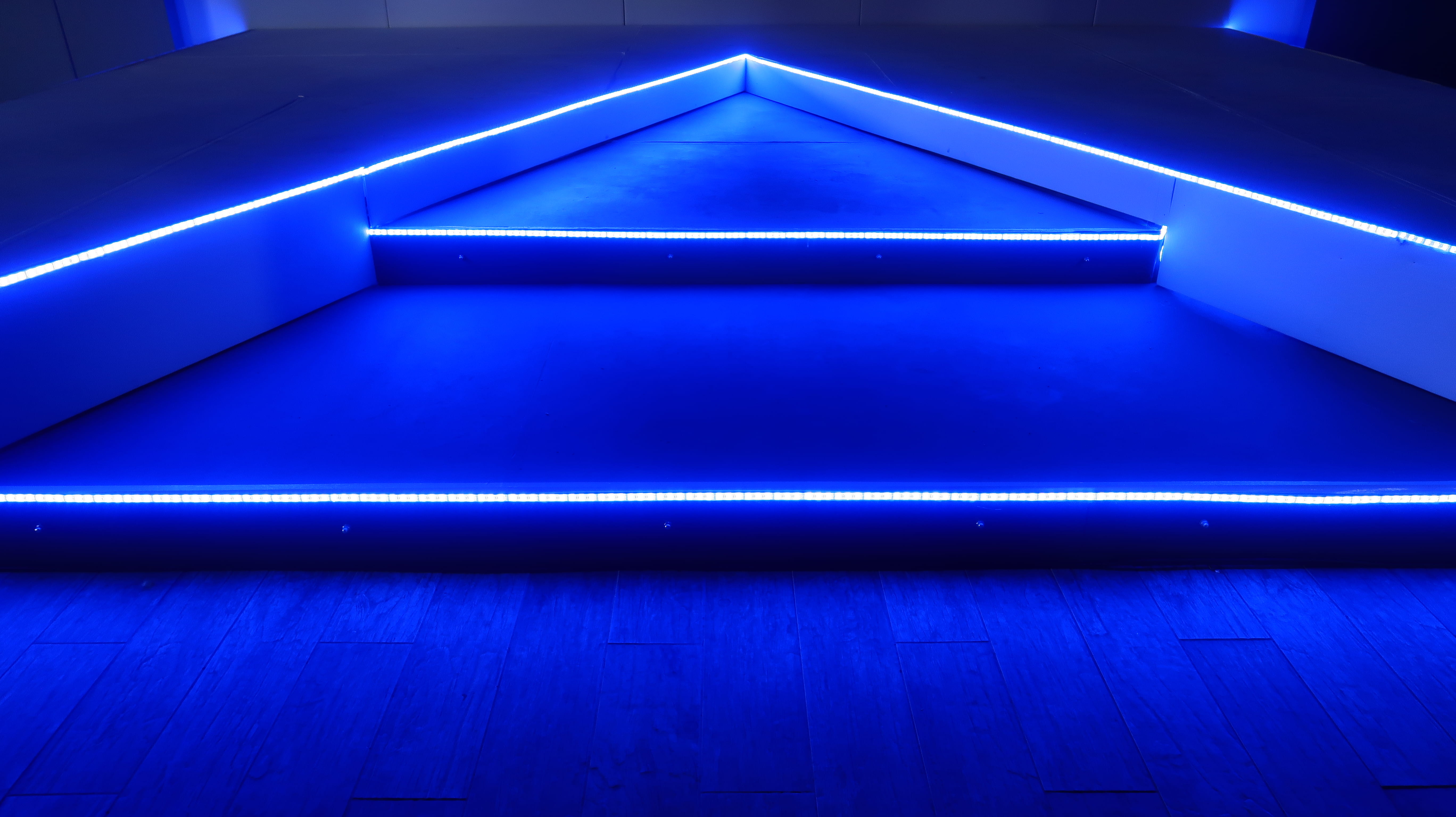 blue led strip neon lights abstract no people illuminated 2k 4k 5k