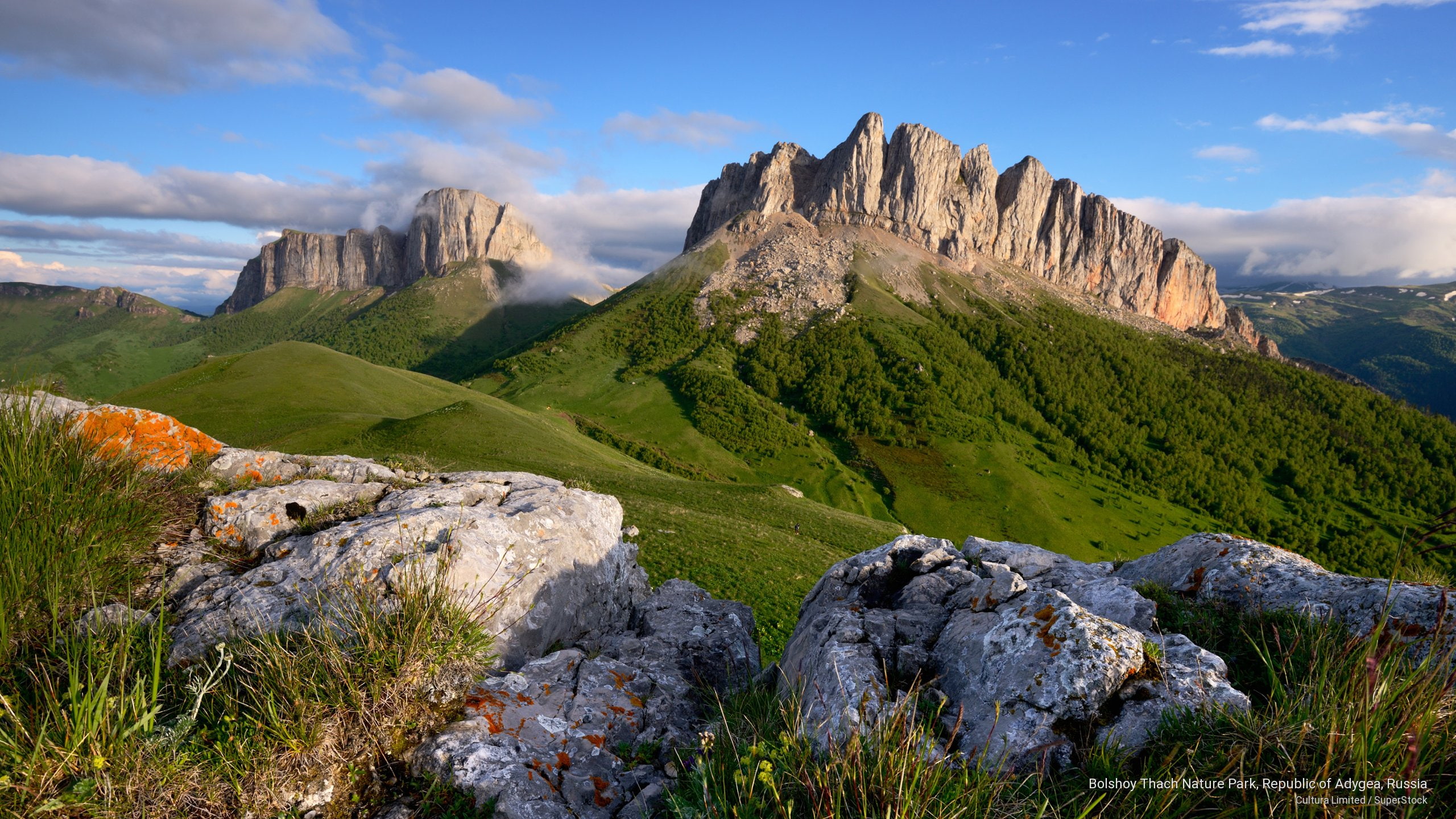 Bolshoy Thach Nature Park Republic of Adygea Russia Mountains 2k