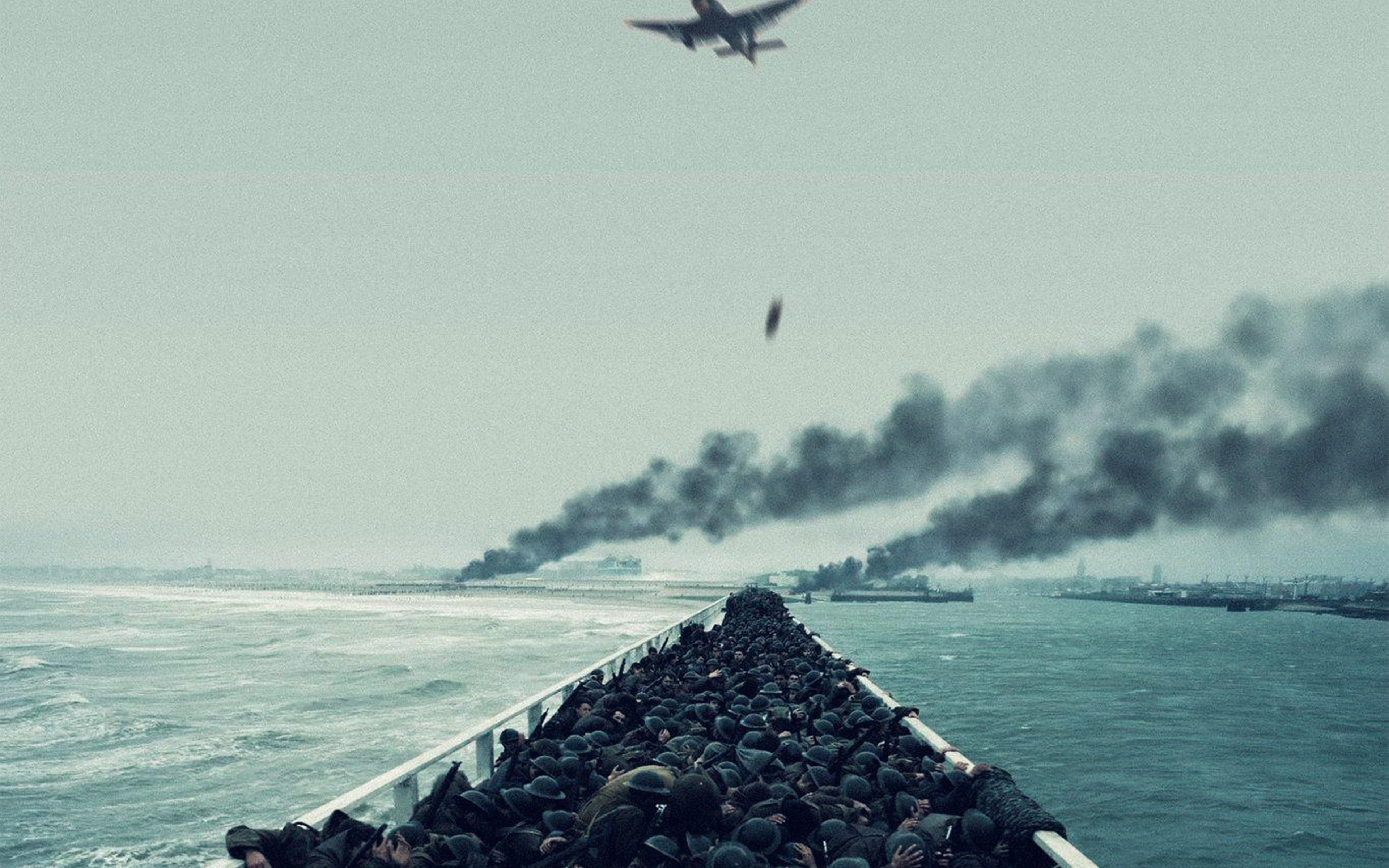 film war dunkirk boat ship illustration art water sea 2k 4k