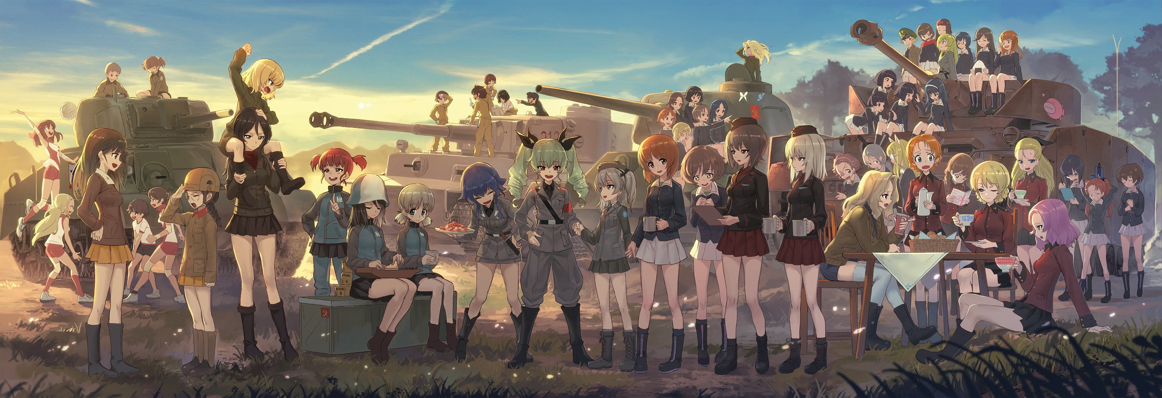Girls und Panzer Anchovy Darjeeling Nishizumi Maho 2k 4k
